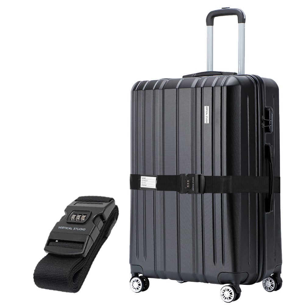 VERTICAL STUDIO Trolley Koffer mit Koffergurt, 4 Rollen
