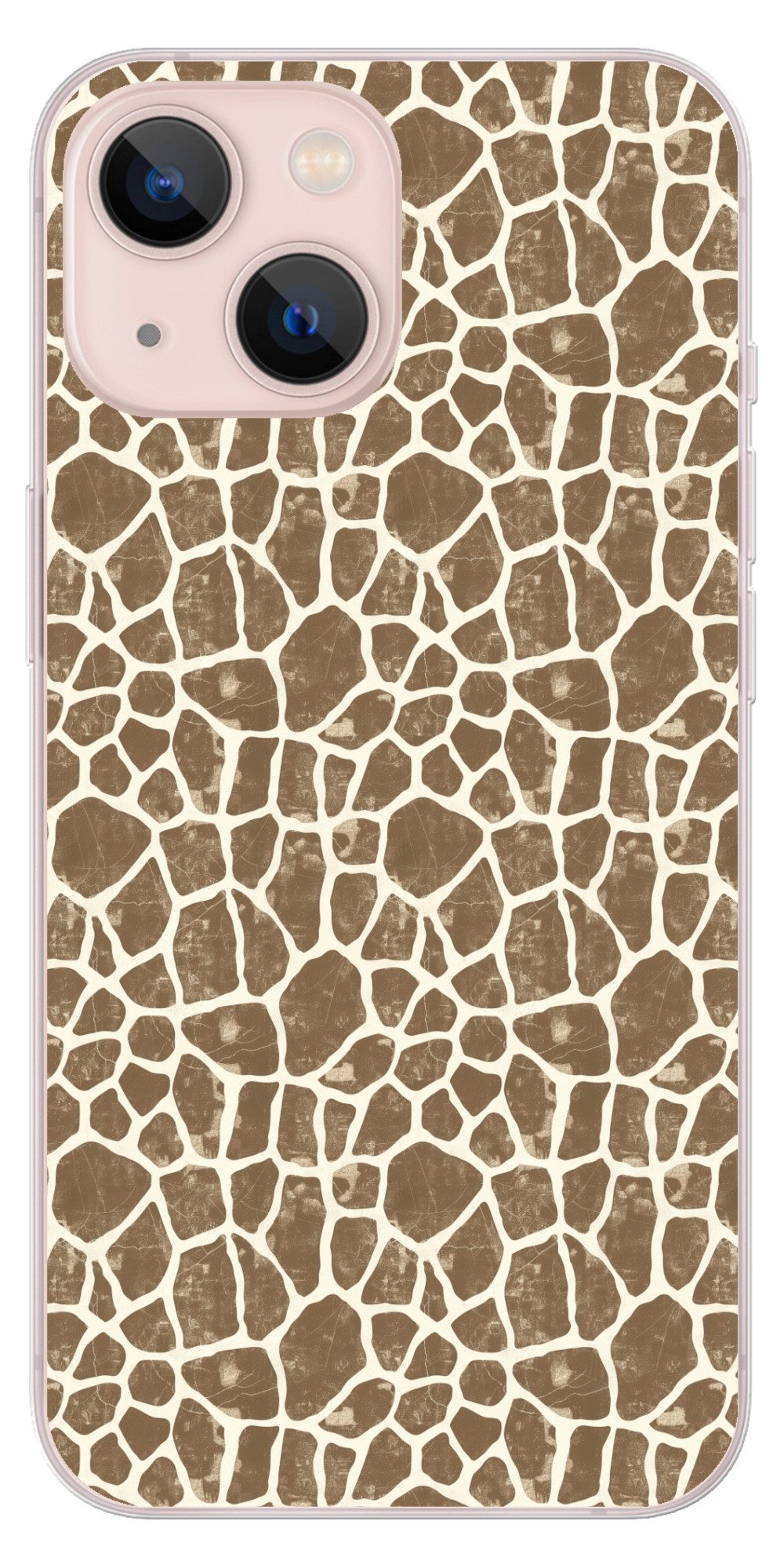 MuchoWow Handyhülle für Apple iPhone 13 mini Giraffe - Klassisch - Braun, Smartphone-Bumper, Print, Handy Schutzhülle Dünn