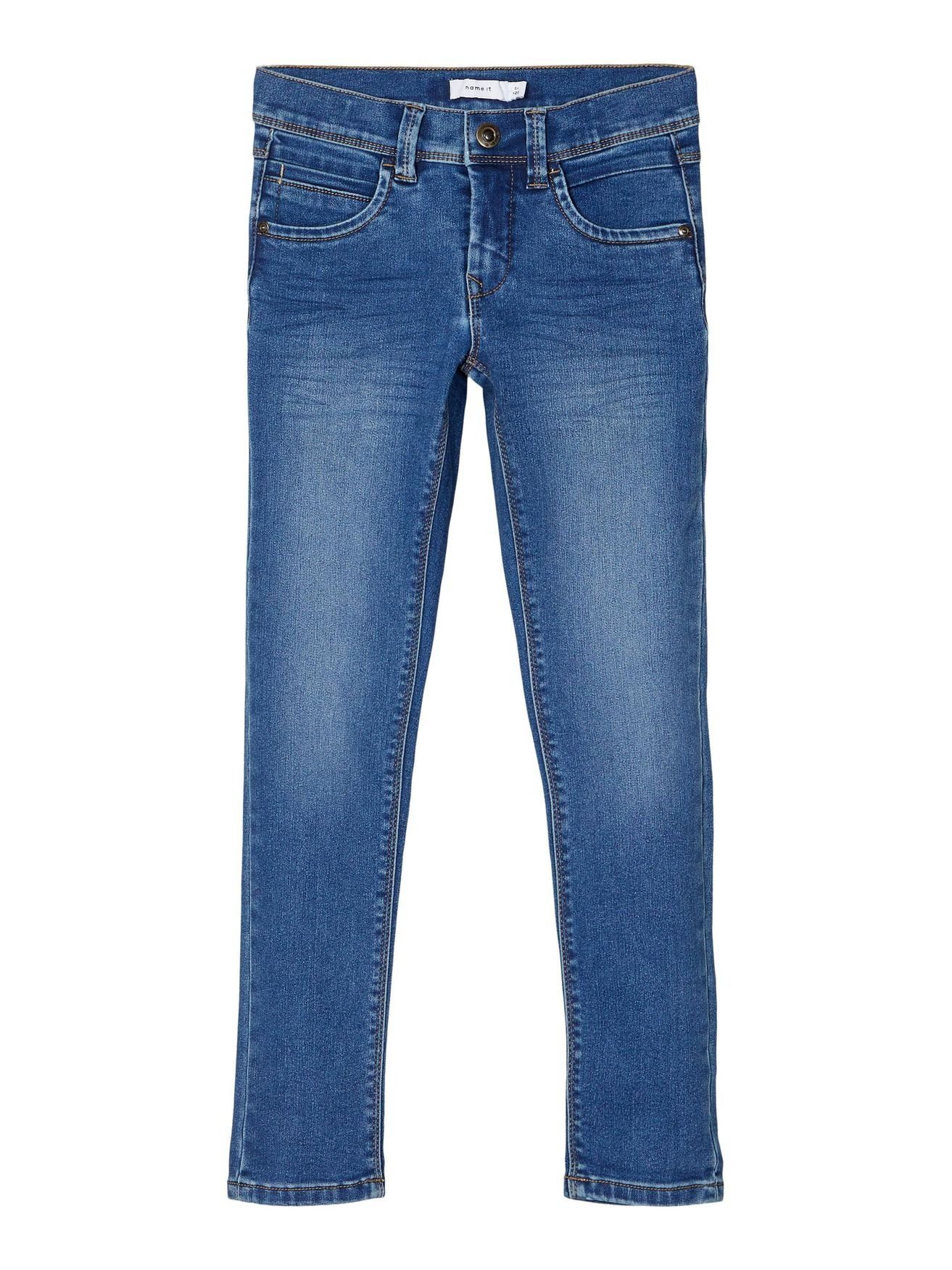 Slim Jeans It in Blau Denim NKMSILAS Name Fit Regular-fit-Jeans 5492