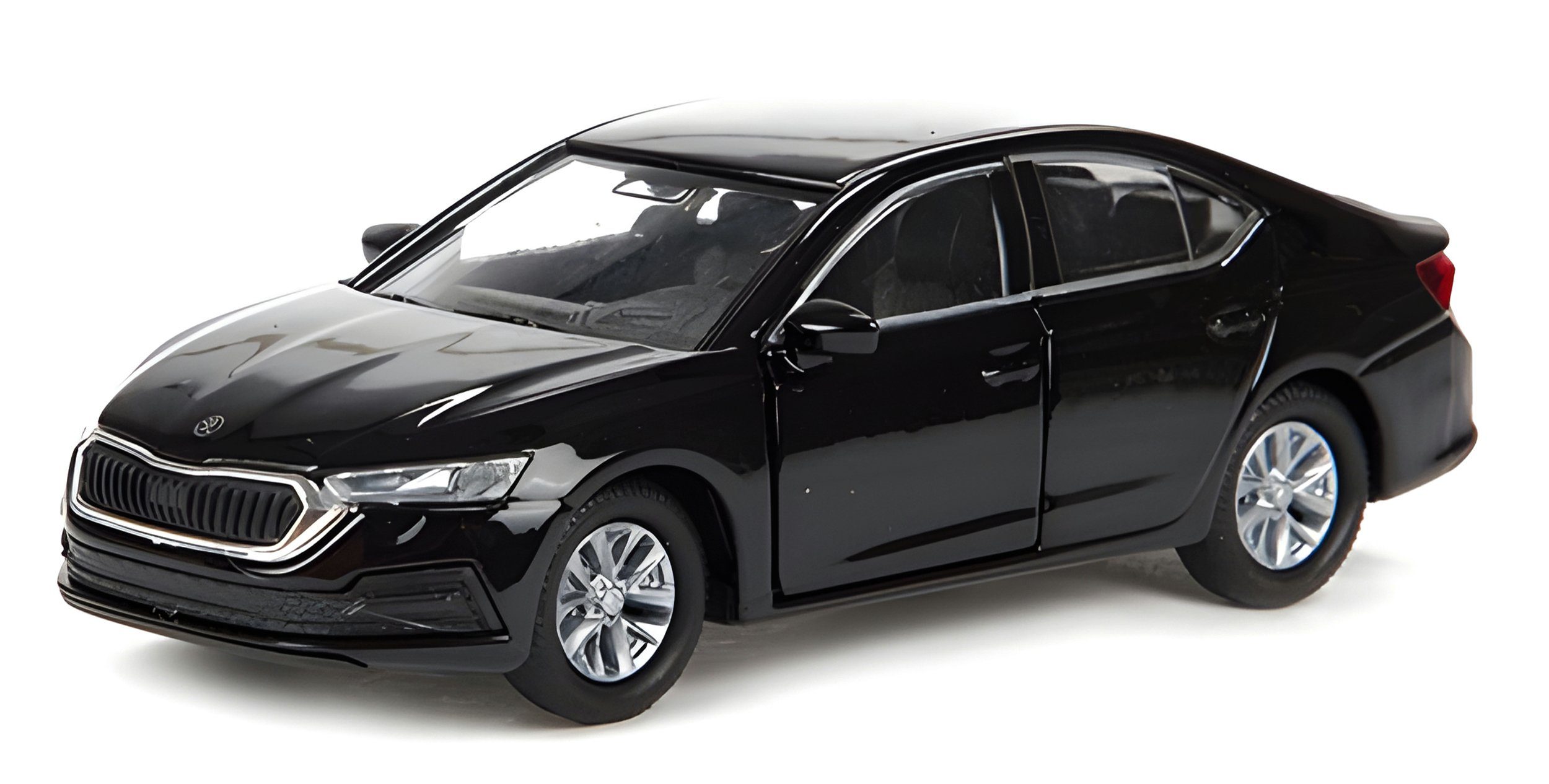 Modellauto SKODA Octavia IV Modellauto 12cm aus Metall Modell Auto 99 (Schwarz)