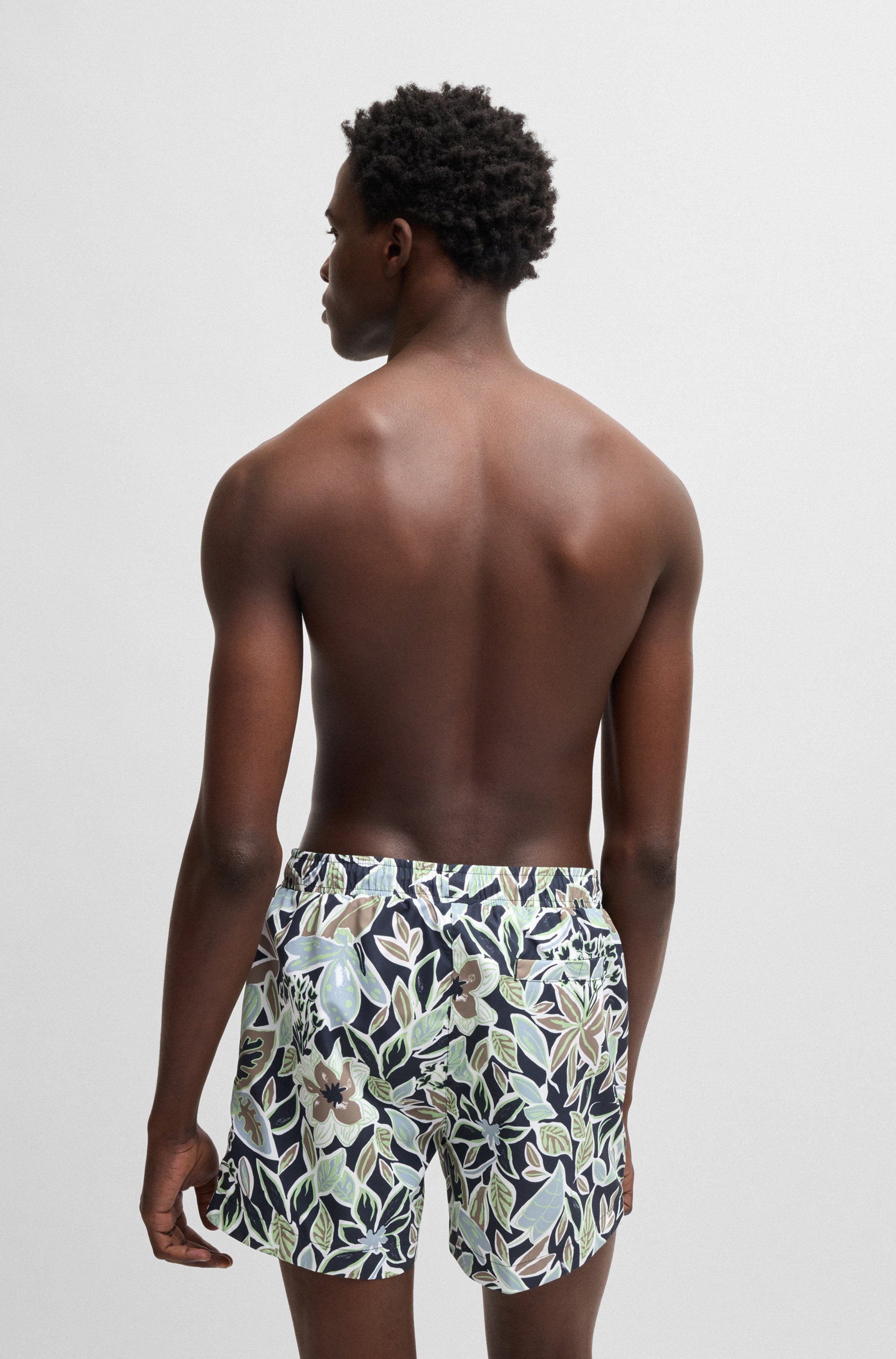 HUGO Badeshorts CALALA mit tropischen Muster günstig online kaufen