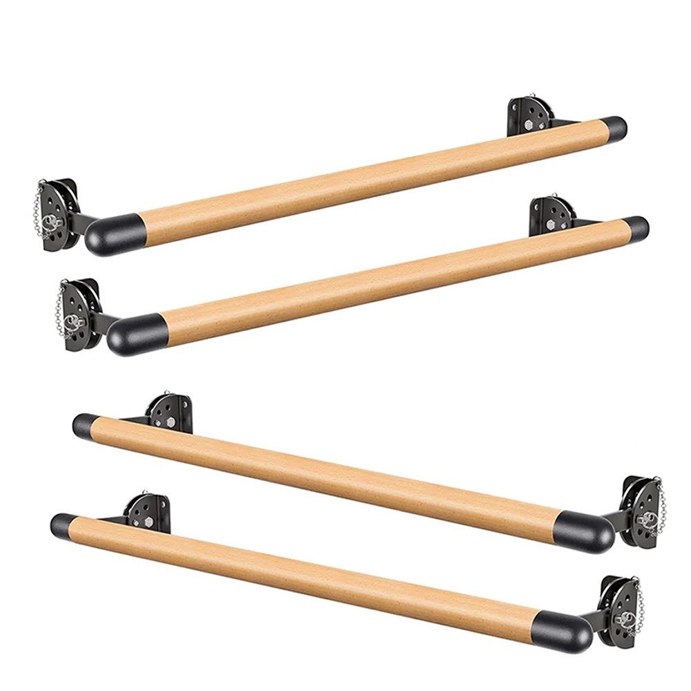 Divit Halter 4er-Set Balettstange Massivholz BS21 Workout Stange Wandmontage