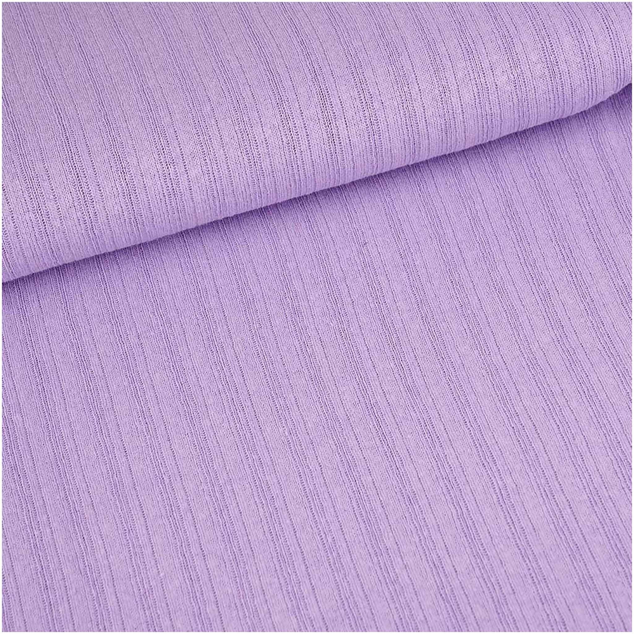 Stoffonkel Stoff Bio Leinenstrick Baumwollstoff ab 0,5x1,5m Leinen-Stoff Baumwolle, lavendel