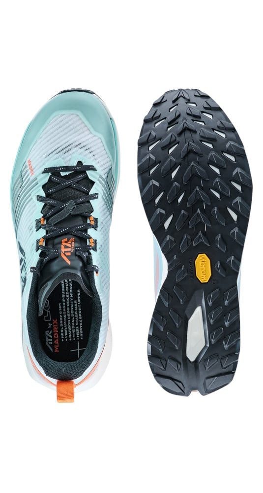 Lowa Madrix (Textil, atmungsaktiv) nebelblau/orange Herren Laufschuh