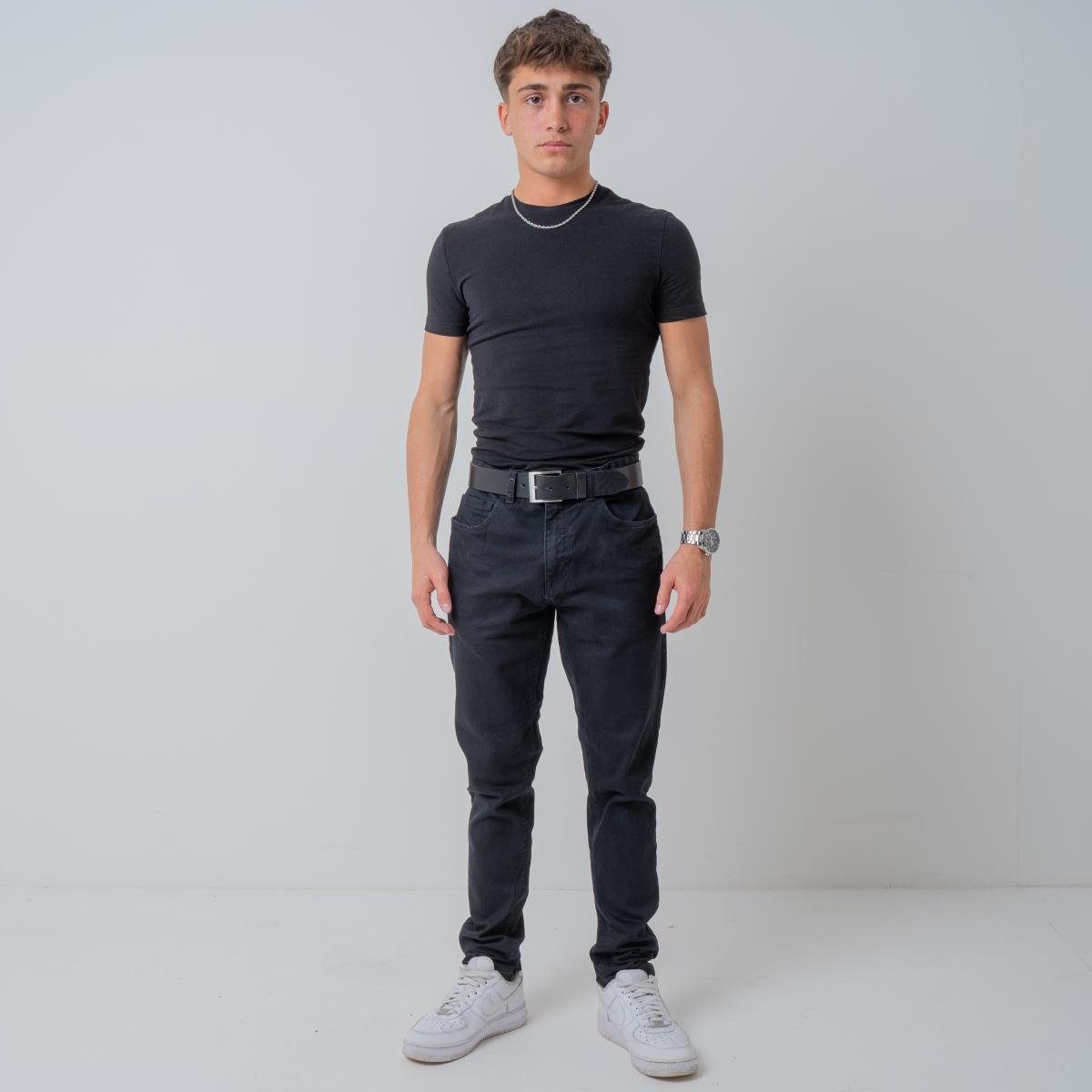 BELTINGER Leder-Gürtel Ledergürtel Jeans-Gürtel für aus cm He Schwarz, 4 Hochwertiger Vollrindleder Silber -