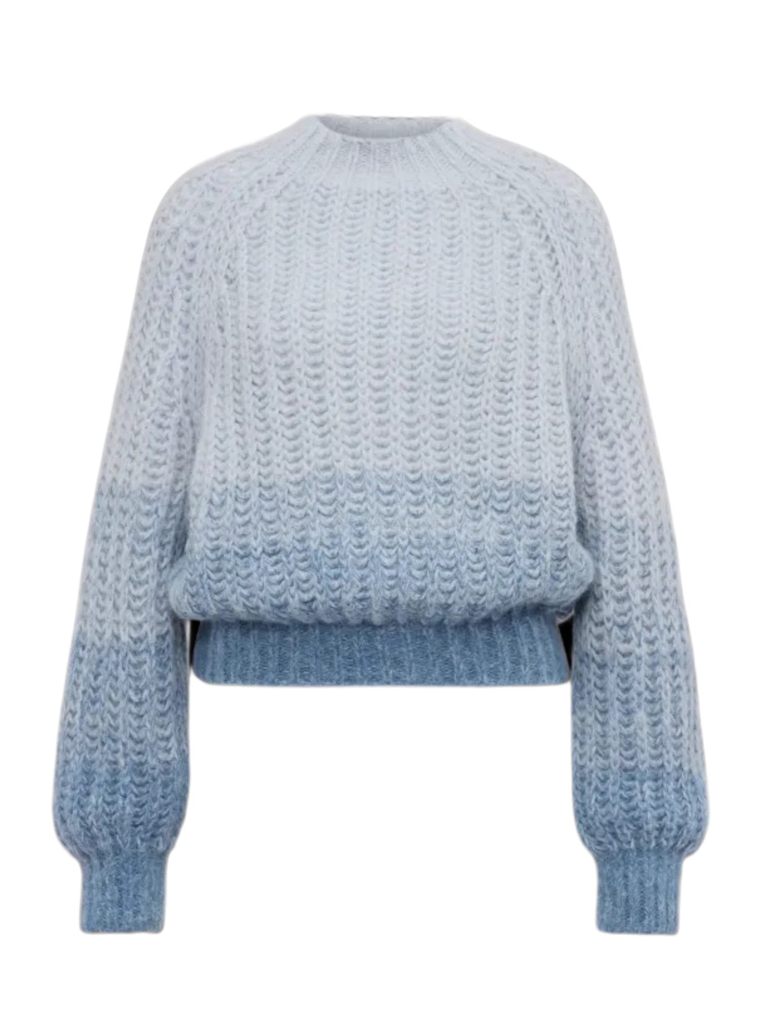 Drykorn Strickpullover blau,Casual,Alpaka,Strukturiert,Rundhals,Lang,Relaxed Fit