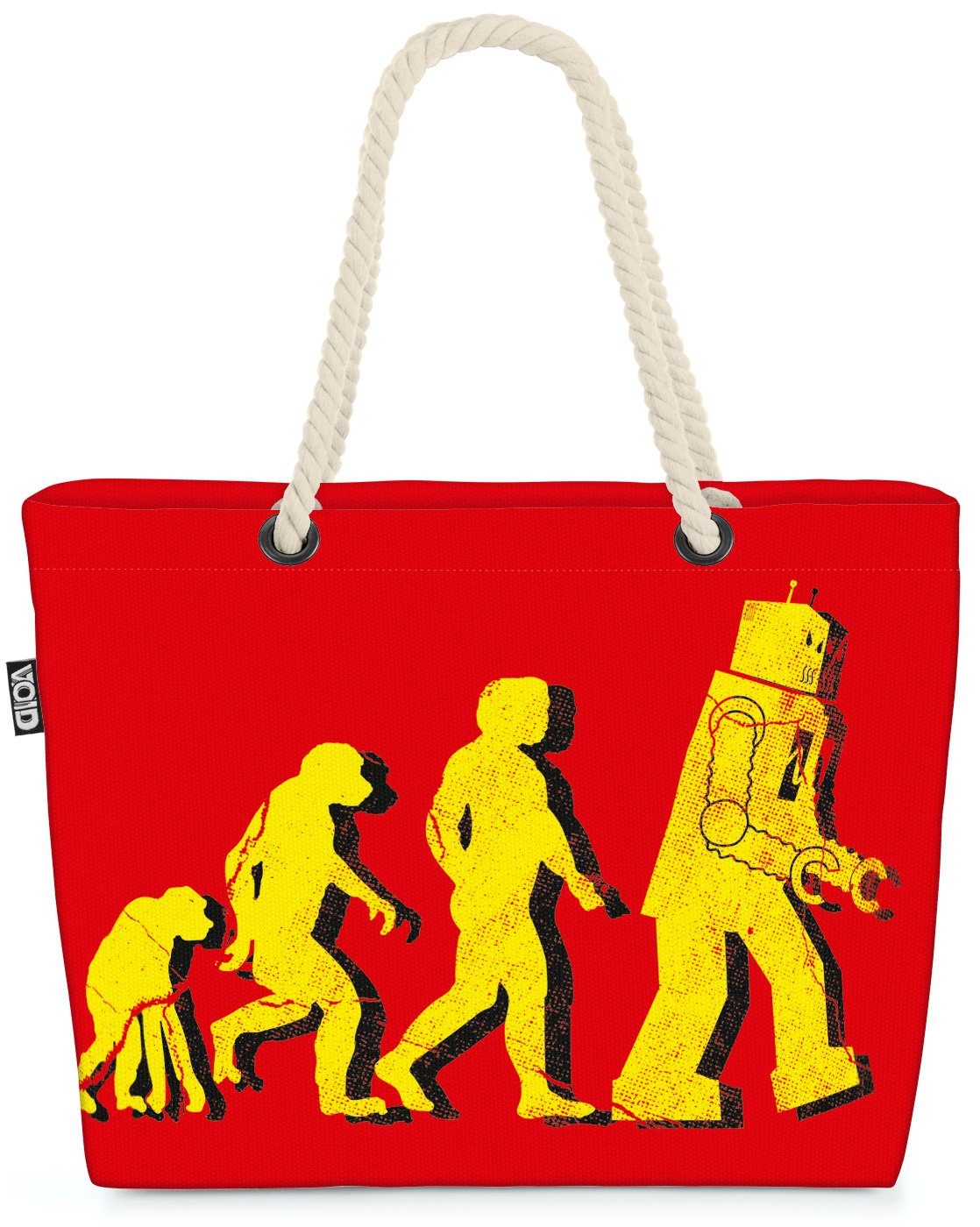 VOID Strandtasche (1-tlg), Roboter Evolution Shopper rot cooper Beach Bag sheldon bang big