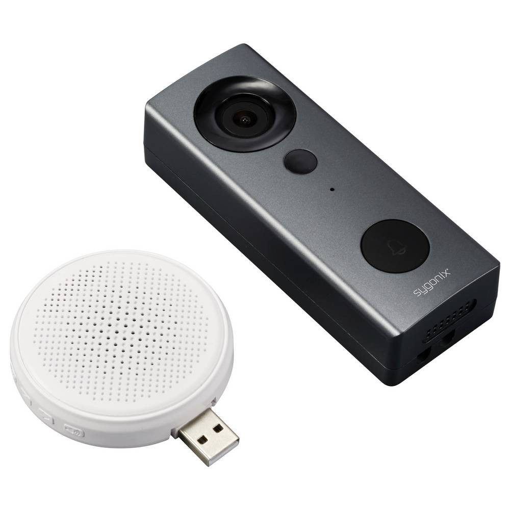 Sygonix Video-Türsprechanlage IP-Video-Türsprechanlage WLAN, Funk Grau, Weiß SY-6721068