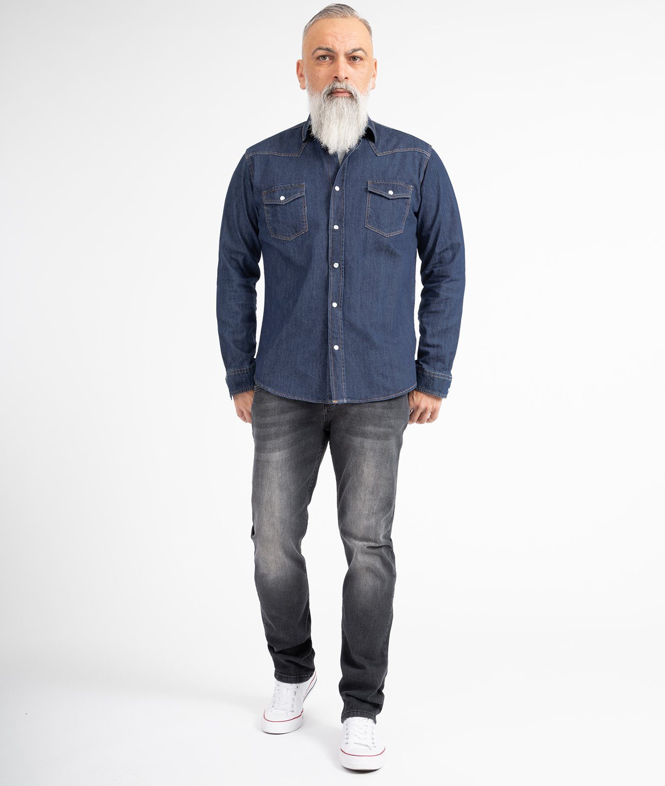 Rock Creek Straight-Jeans Herren Jeans Regular Fit Dunkelgrau RC-2158
