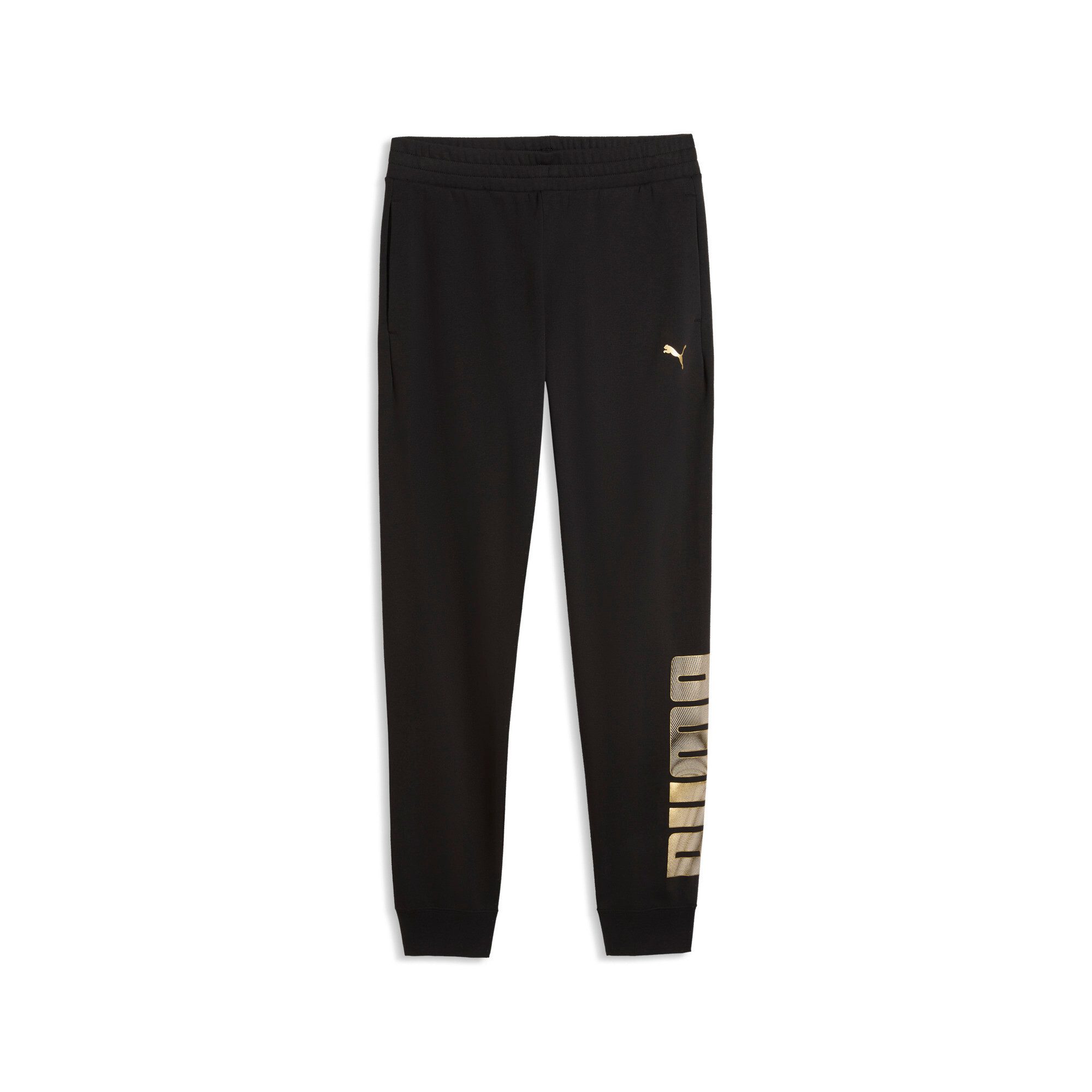 PUMA Trainingshose ESS LOGO LAB METALLIC SWEATPANTS TR CL mit Eingrifftaschen, Regular Fit, sportlicher Stil