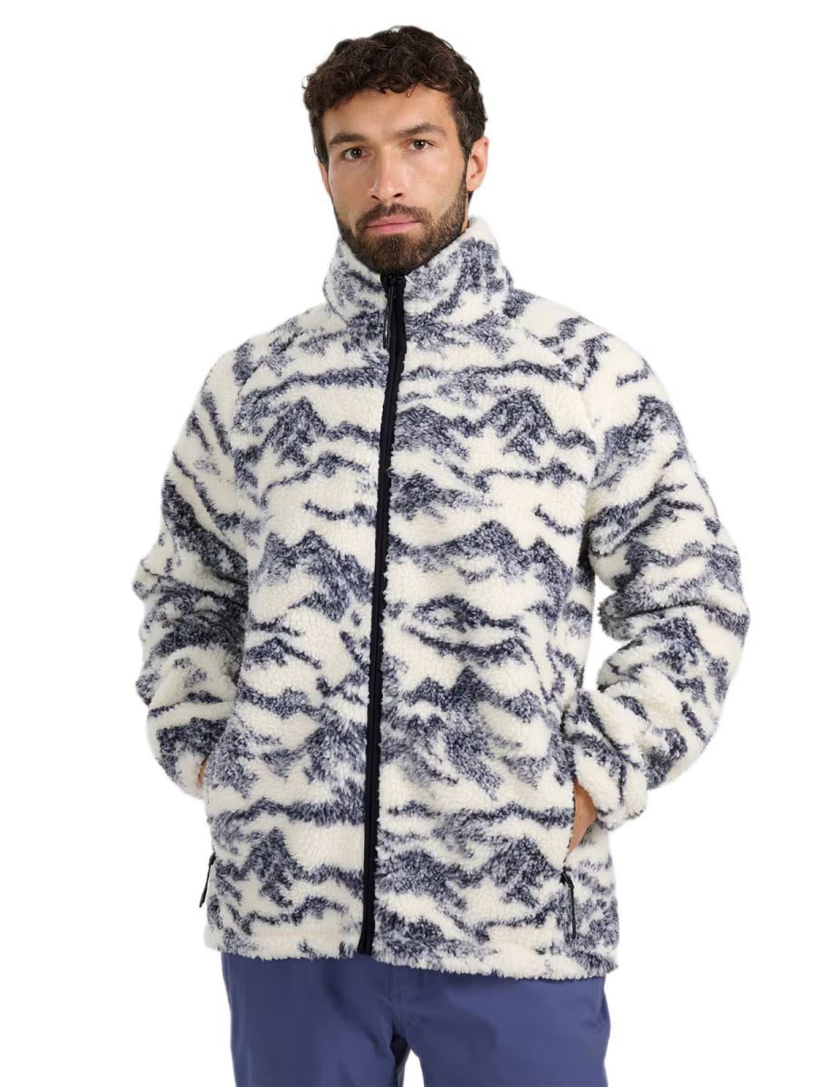 4F Fleecejacke U352 (Oversize, Sherpafleece) cream/allover Herren