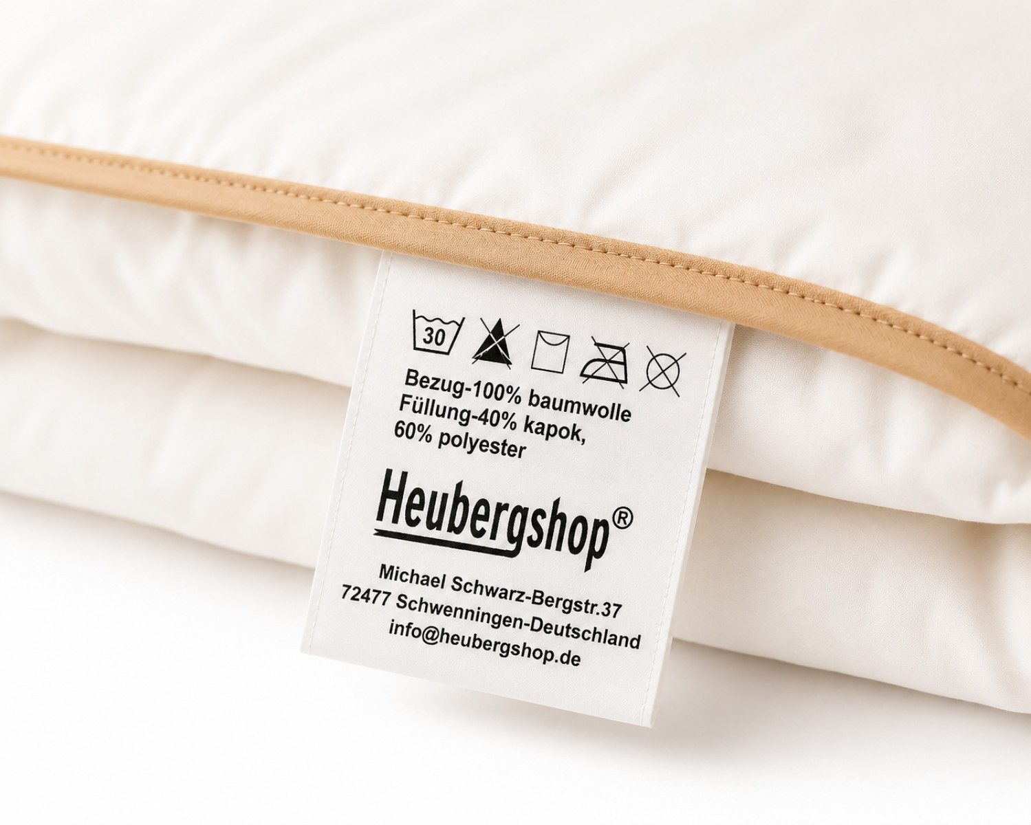 Heubergshop Naturfaserbettdecke, Füllung: 40% Kapok und 60% Polyester, Kapok 135x200cm leichte 4-Jahreszeiten Bettdecke Kapokfasern waschbar