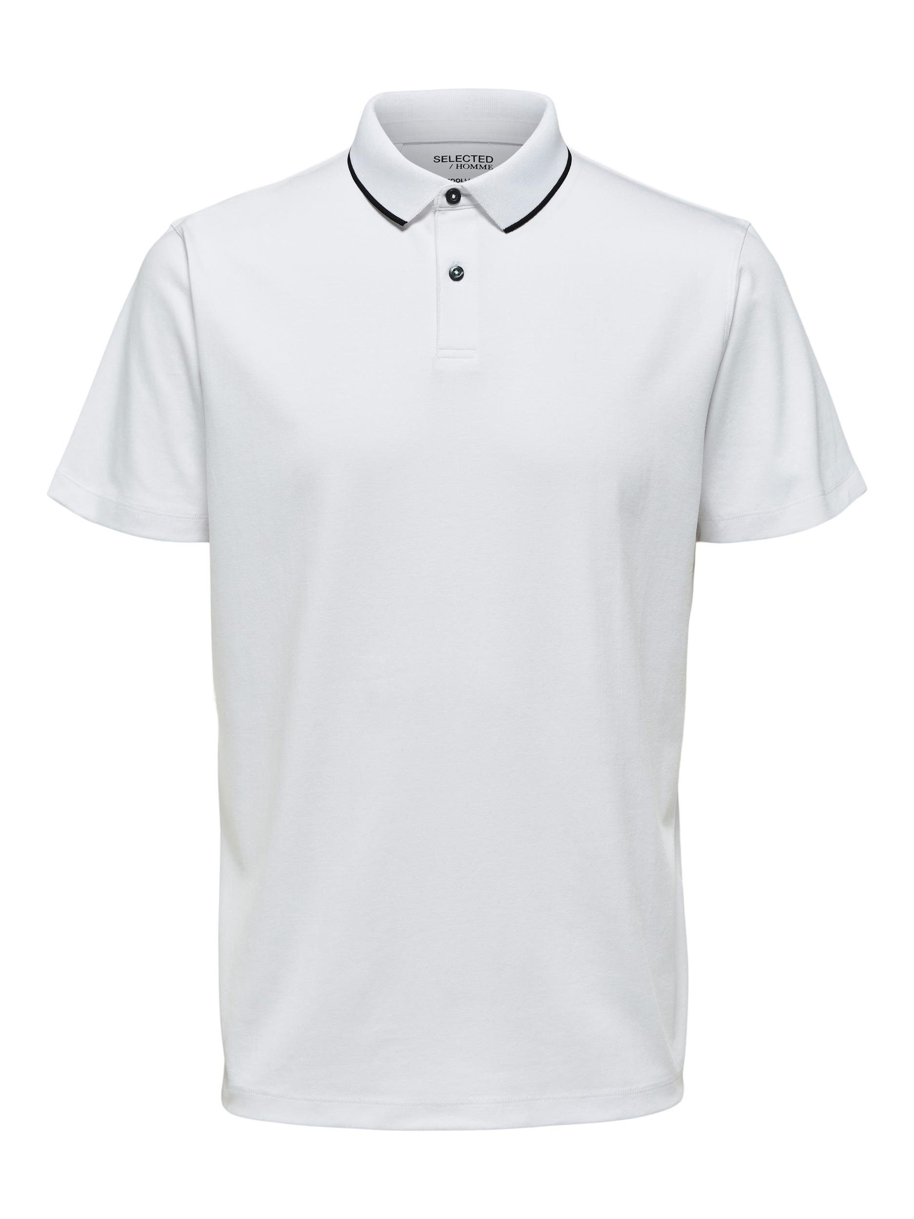 SELECTED HOMME Poloshirt SLHLEROY COOLMAX SS POLO NOOS bright white