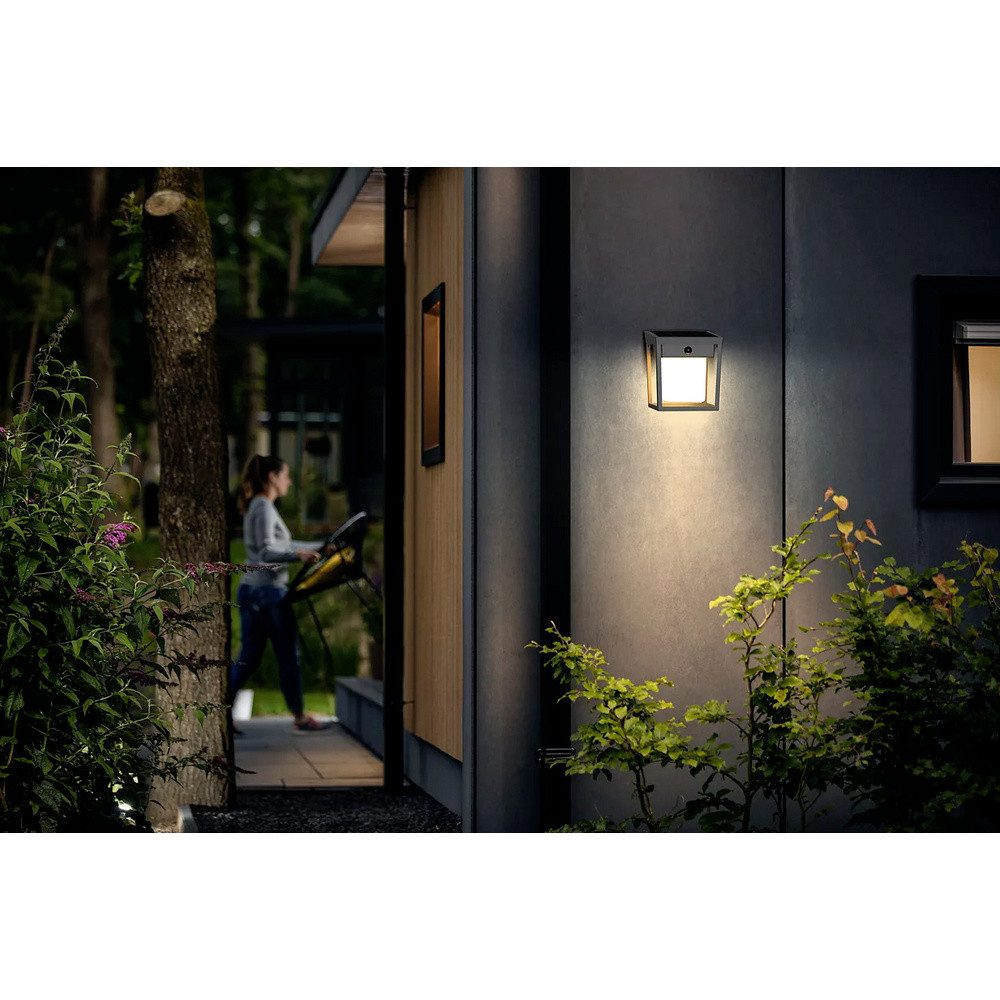Philips Außen-Wandleuchte Philips LED Blaise 929004631501 Solar-Außenwandleuchte mit Bewegungsme