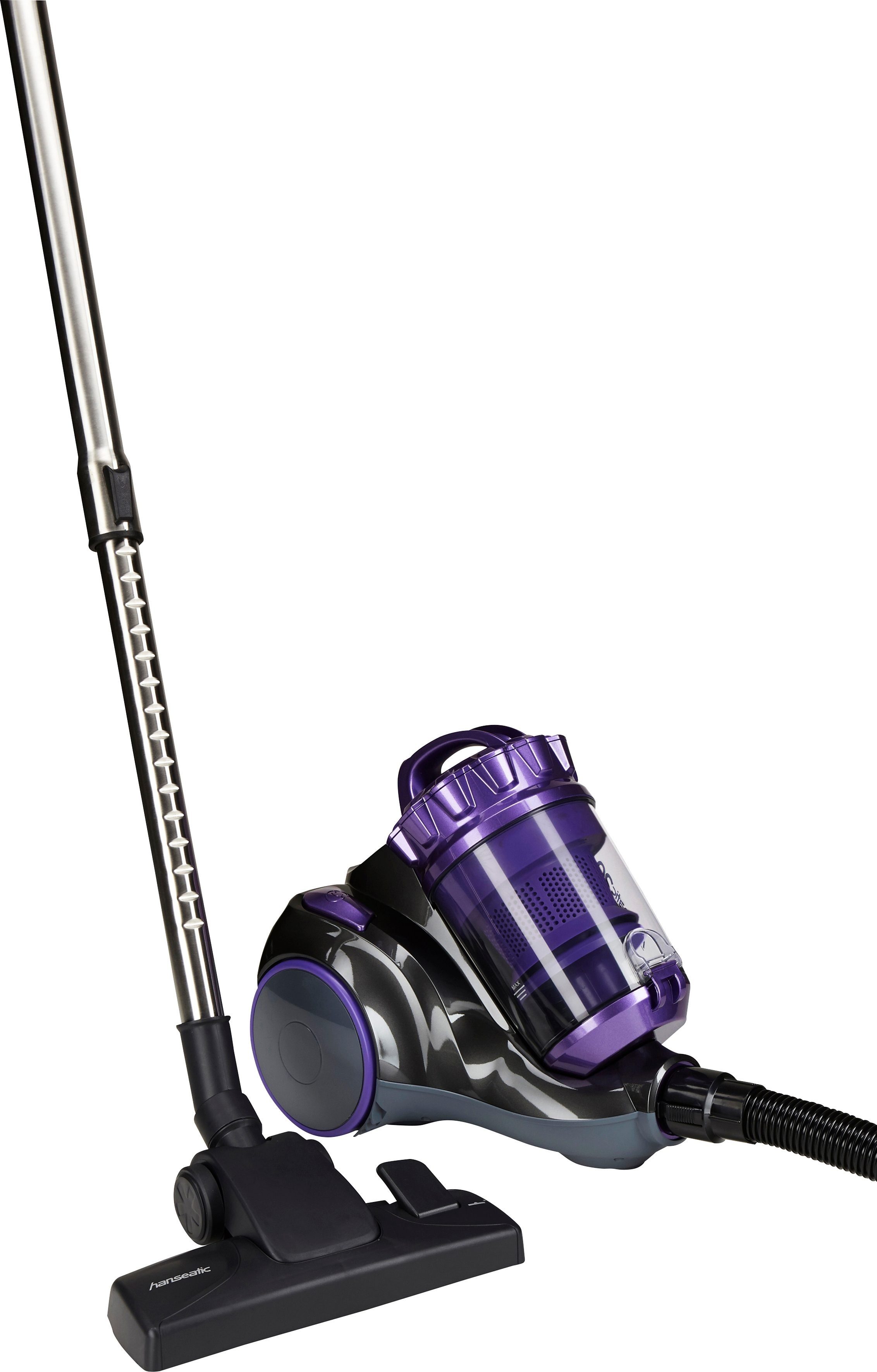 Hanseatic Bodenstaubsauger Edition 20-CJ132WT-060, hohe Saugkraft dank Zyklonentechnologie, 600 W, beutellos, Hygienefilter, großes Zubehör mit Turbodüse, 7,5m Radius