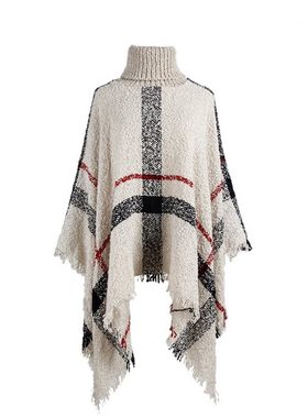 Alster Herz Strickponcho Poncho Damen Winter, Rollkragen, Elegant, A0329 (1-tlg)