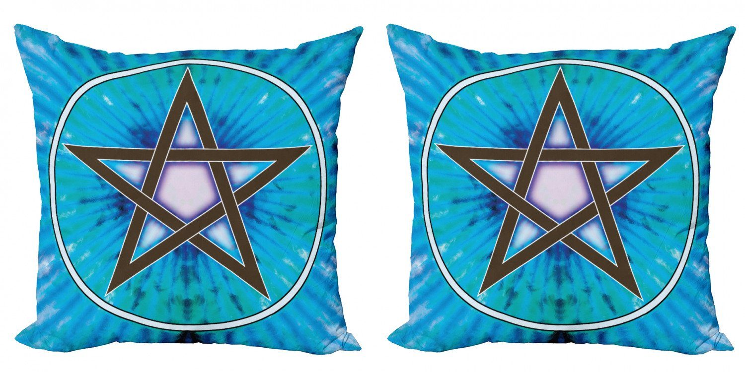 Kissenbezüge Modern Accent Doppelseitiger Digitaldruck, Abakuhaus (2 Stück), Pentagramm interlaced Pentagram