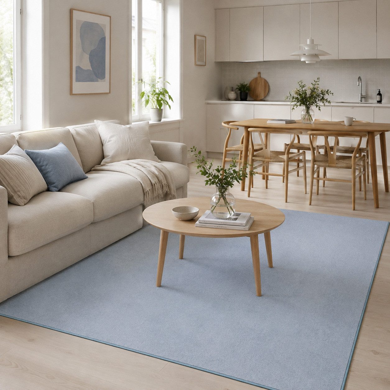 Snapstyle Veloursteppich Hochflor Velours Teppich Luna, Rechteckig, Höhe: 16 mm