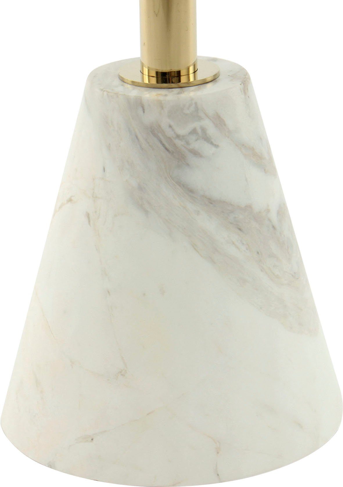 Kayoom Beistelltisch Rocio, Ausgefallenes Design,Stabiler Marmor-Sockel (1-St), ausgefallenes Gestell, stabiler Marmorfuß, marmorierte Glasplatte