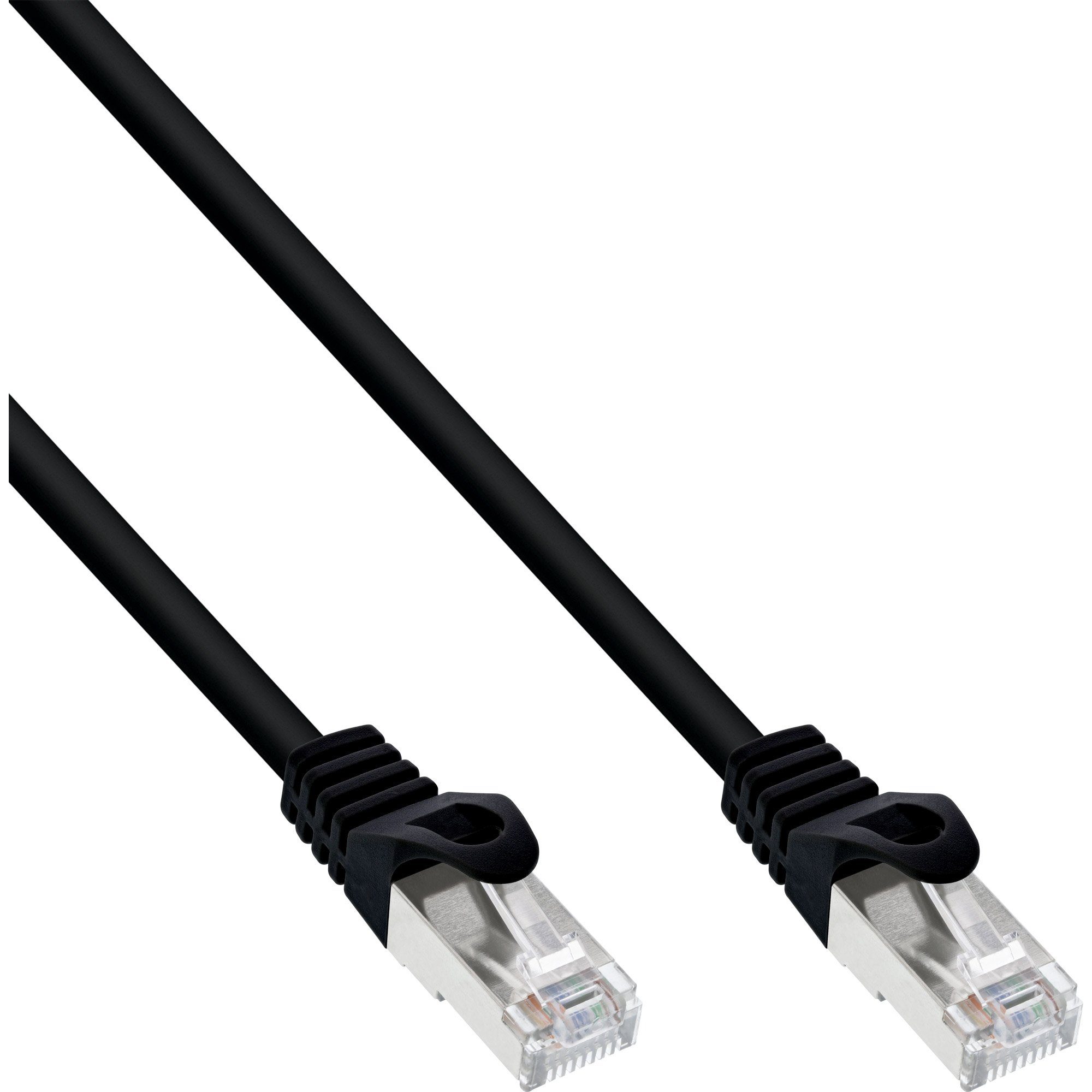 30er B-Pack InLine® Patchkabel, SF/UTP, Cat.5e, schwarz, 3m LAN-Kabel