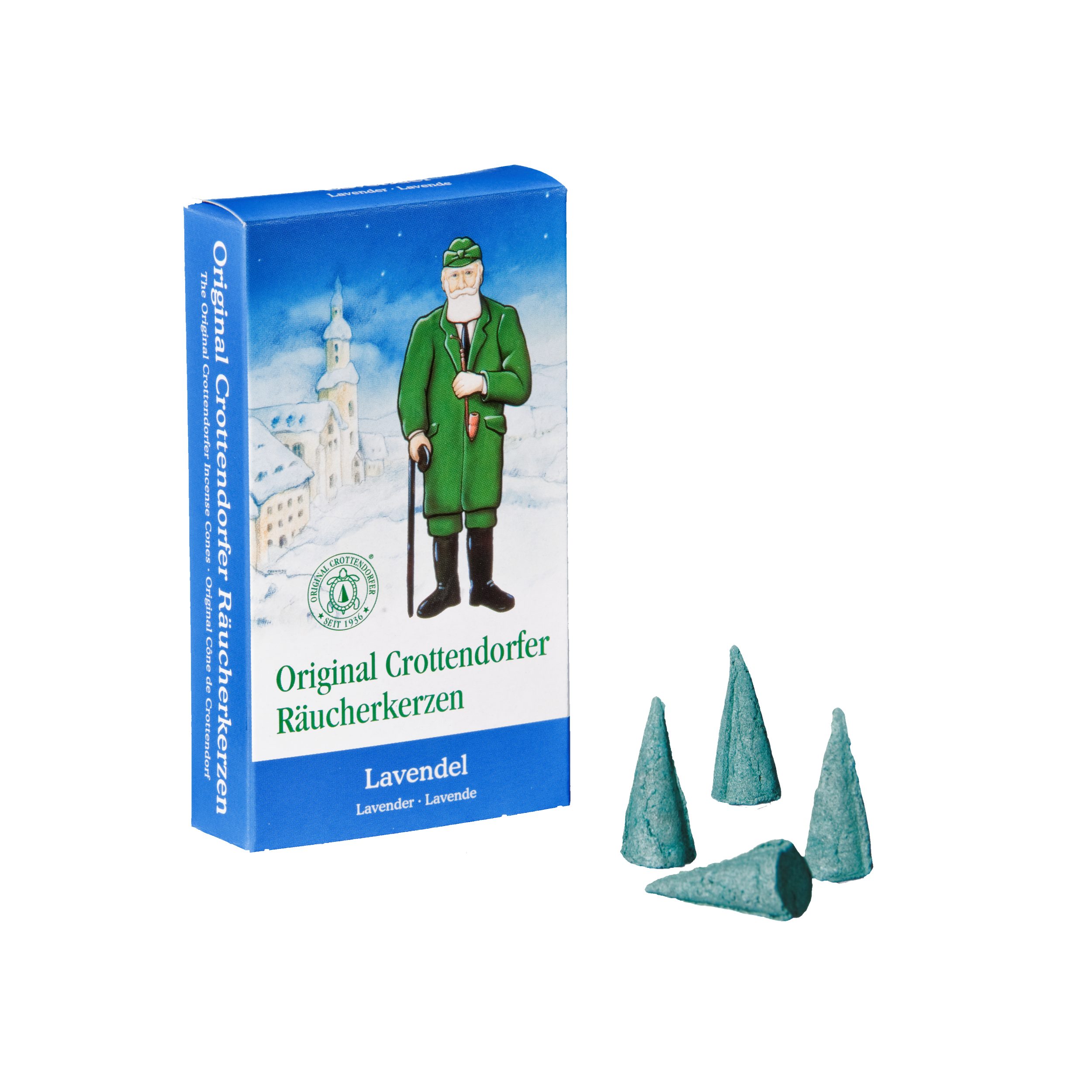 Crottendorfer Räucherkegel Original Crottendorfer Räucherkerzen Duft-Auswahl Weihnachtsdüfte (24 Stück pro Packung), Original Erzgebirge
