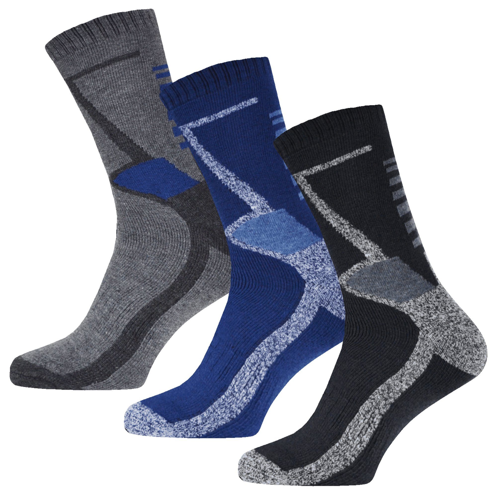 Herren Model Dicke (6-Paar) Wintersocken TEXEMP 2 Mit Socken Innenfrottee Warme Thermosocken - Thermo Damen Wärmend Paar 6-18 Strümpfe