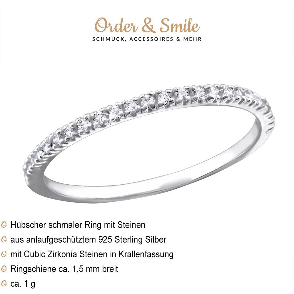 Order & Smile Schmuck Silberring Schmaler günstig online kaufen
