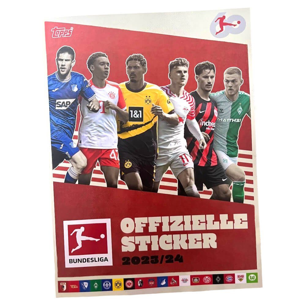 Sticker Topps Bundesliga Sticker 2024 - Fußball Sammelsticker - 1 Sammelalbum