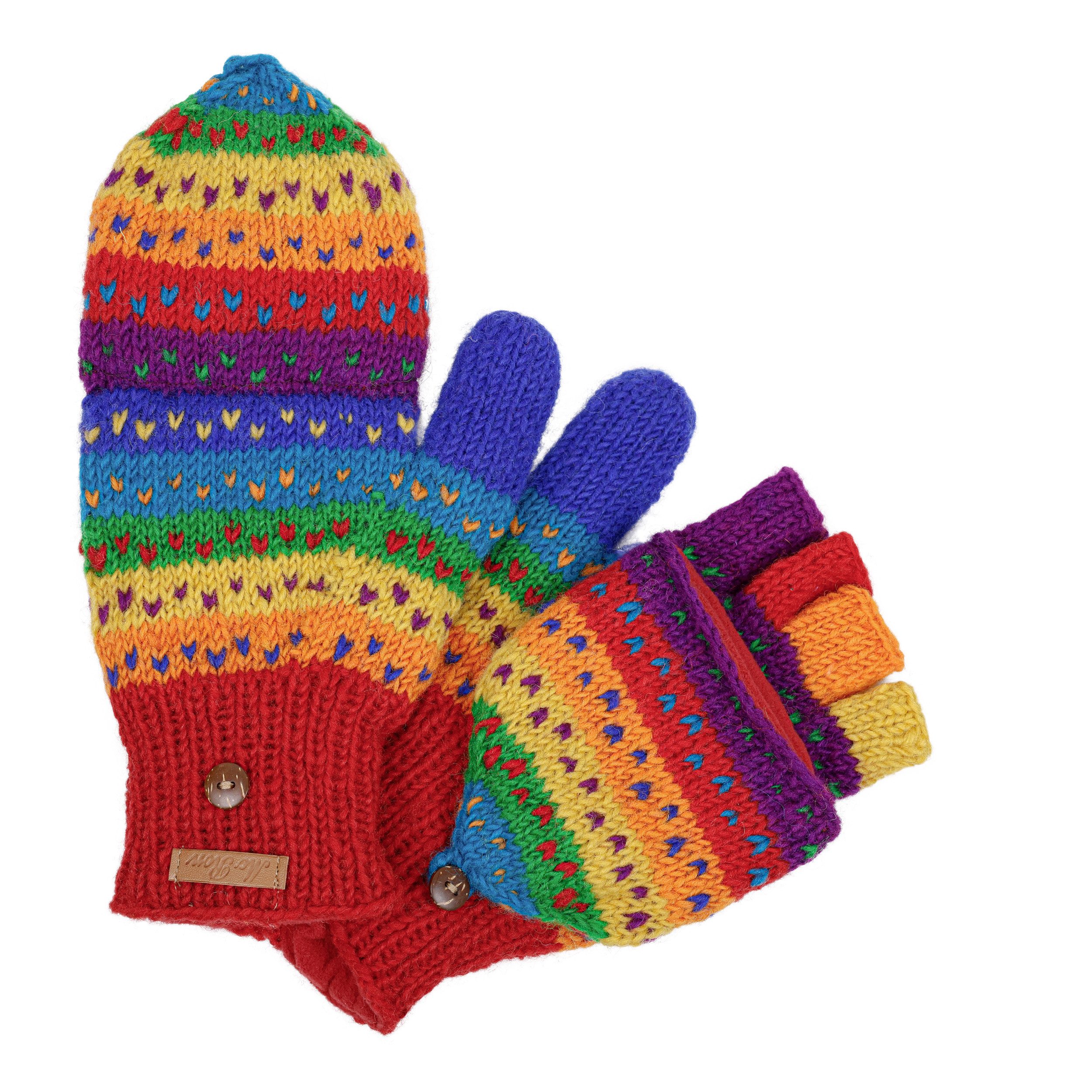 McRon Strickhandschuhe Klappfingerlinge Modell Inla