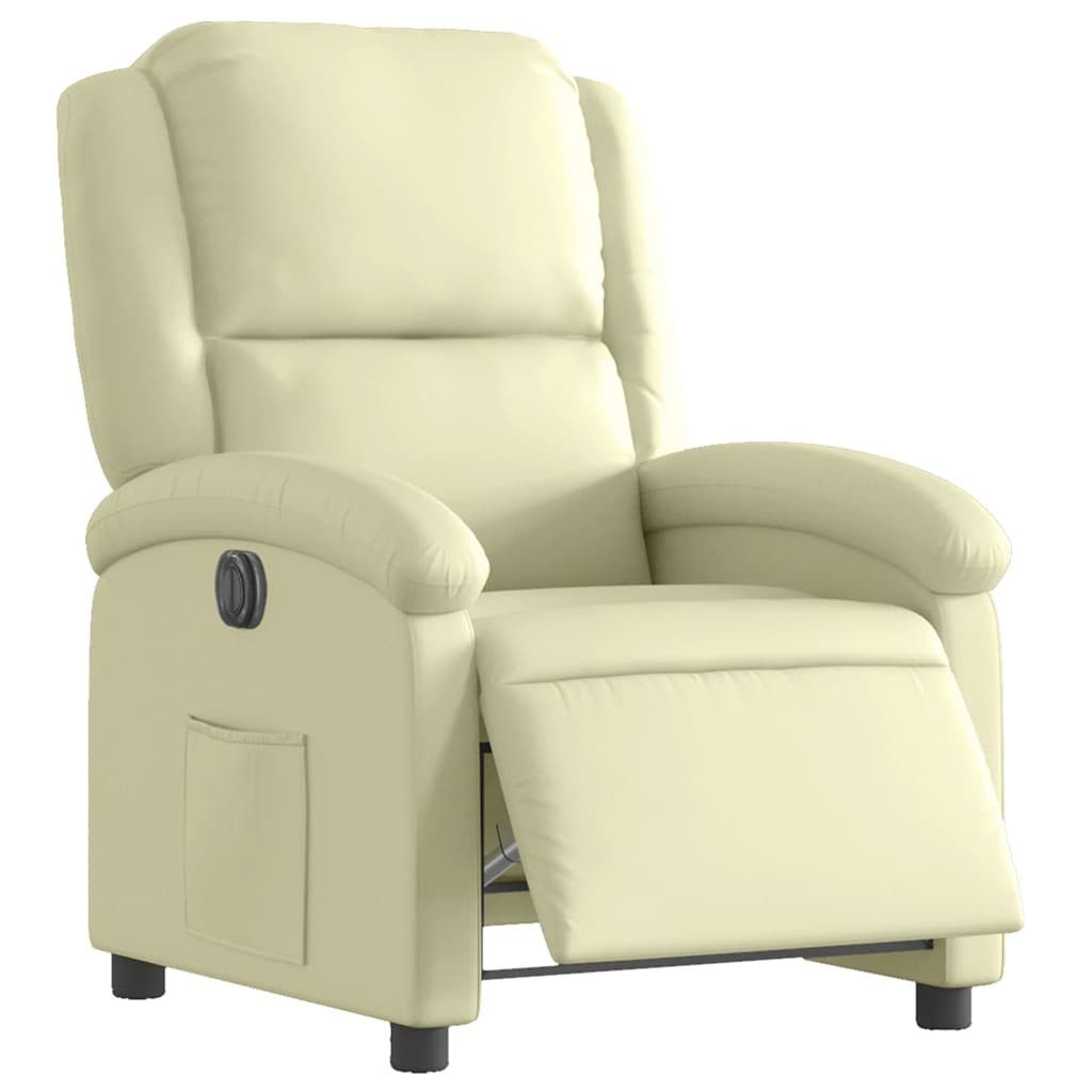 vidaXL Sessel Relaxsessel Elektrisch Creme Echtleder günstig online kaufen