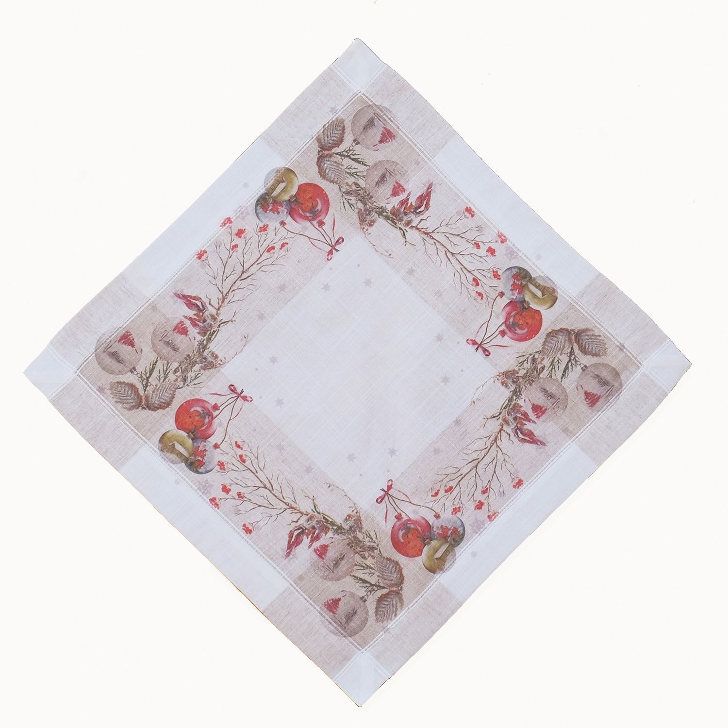 texpot Tischdecke mit Druck Weihnachtskugeln Weihnachten Winter (1-tlg) günstig online kaufen