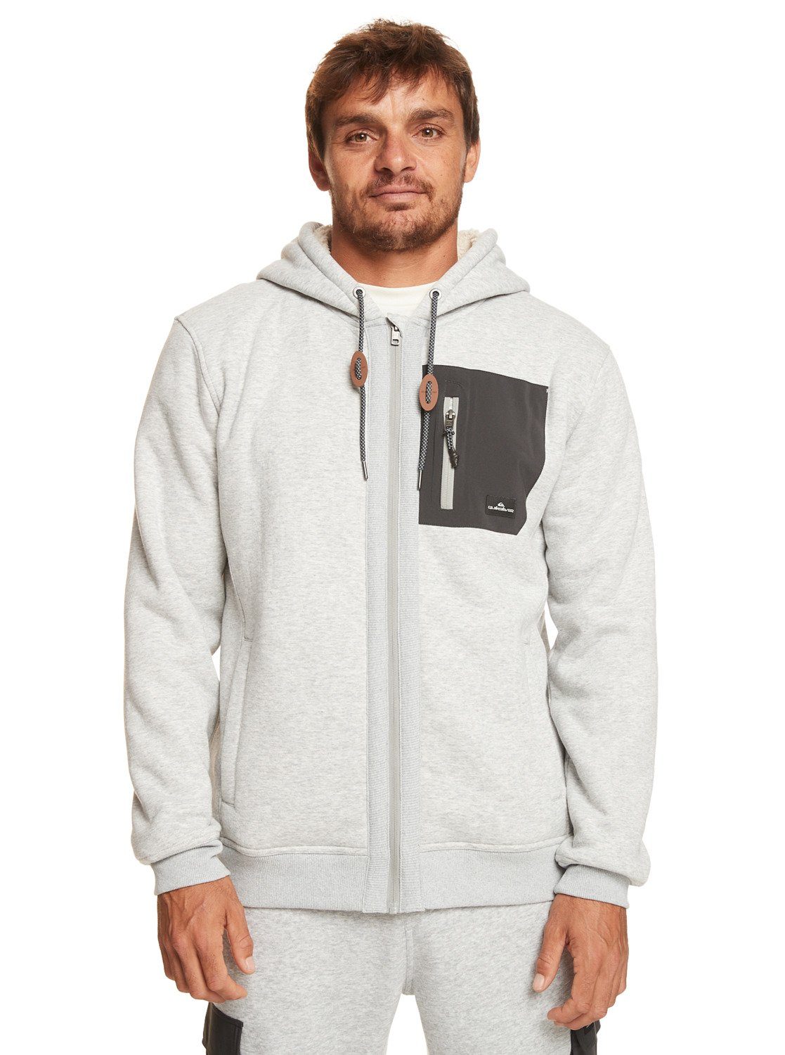 Quiksilver Kapuzensweatjacke Out There Light Grey Heather