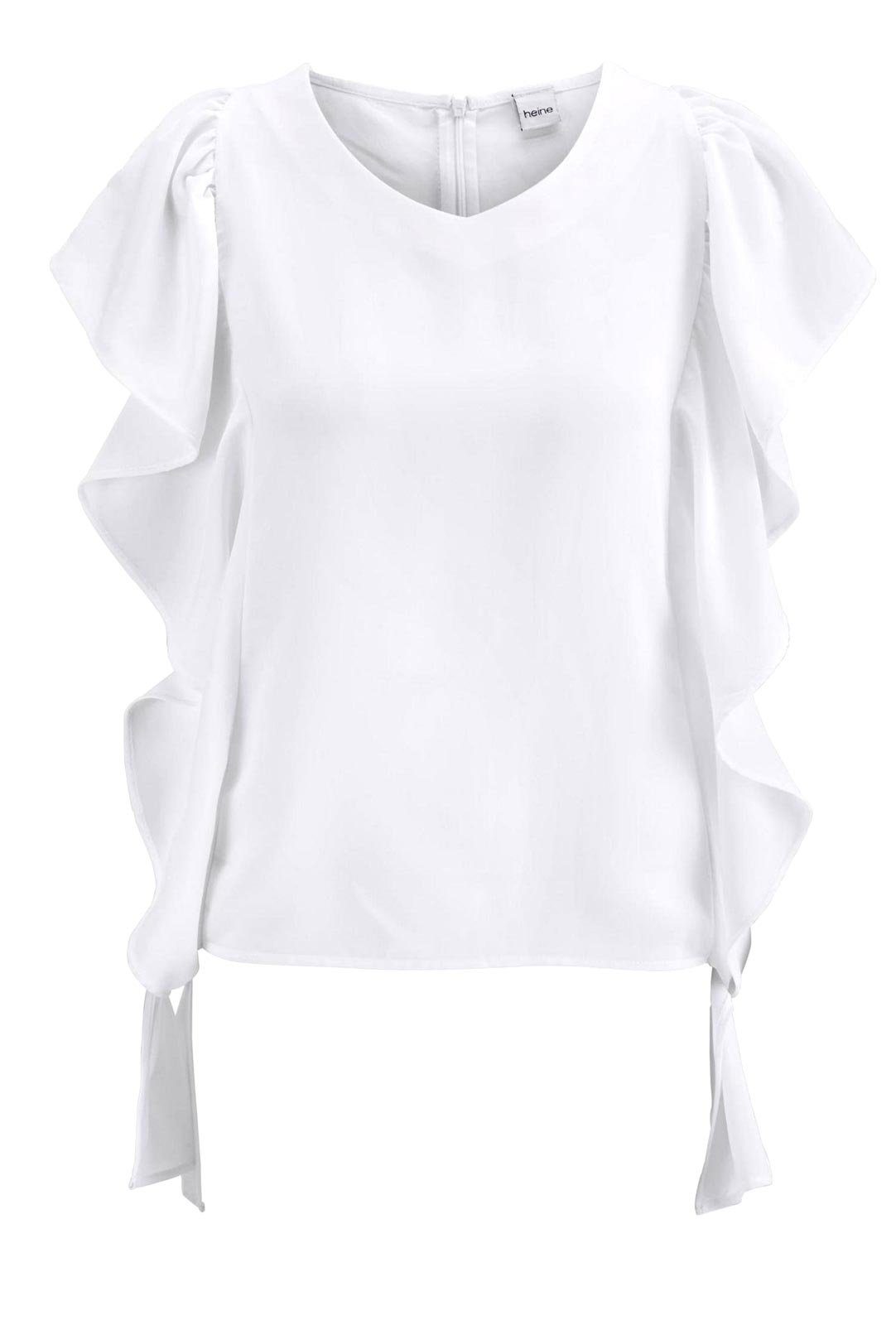 heine Shirtbluse Heine Damen Volant-Bluse, offwhite