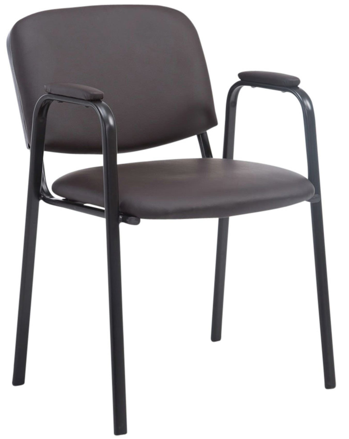 CLP Besucherstuhl Ken PRO Kunstleder (4er Set), stapelbar, Kunstleder, Armlehnen