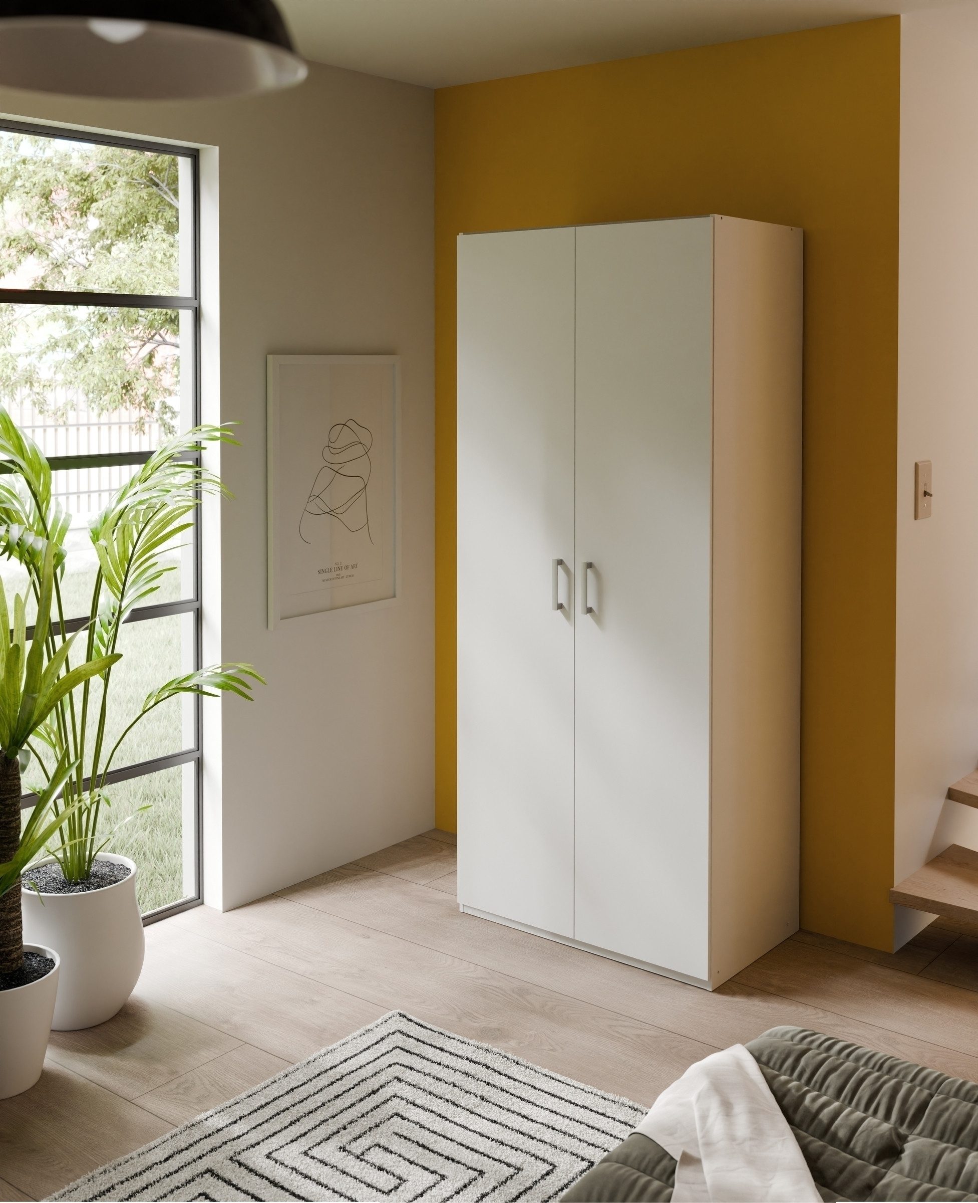 freiraum Drehtürenschrank ECONOBOX 2 in Weiss - 88,9x210,5x54,2cm (BxHxT)