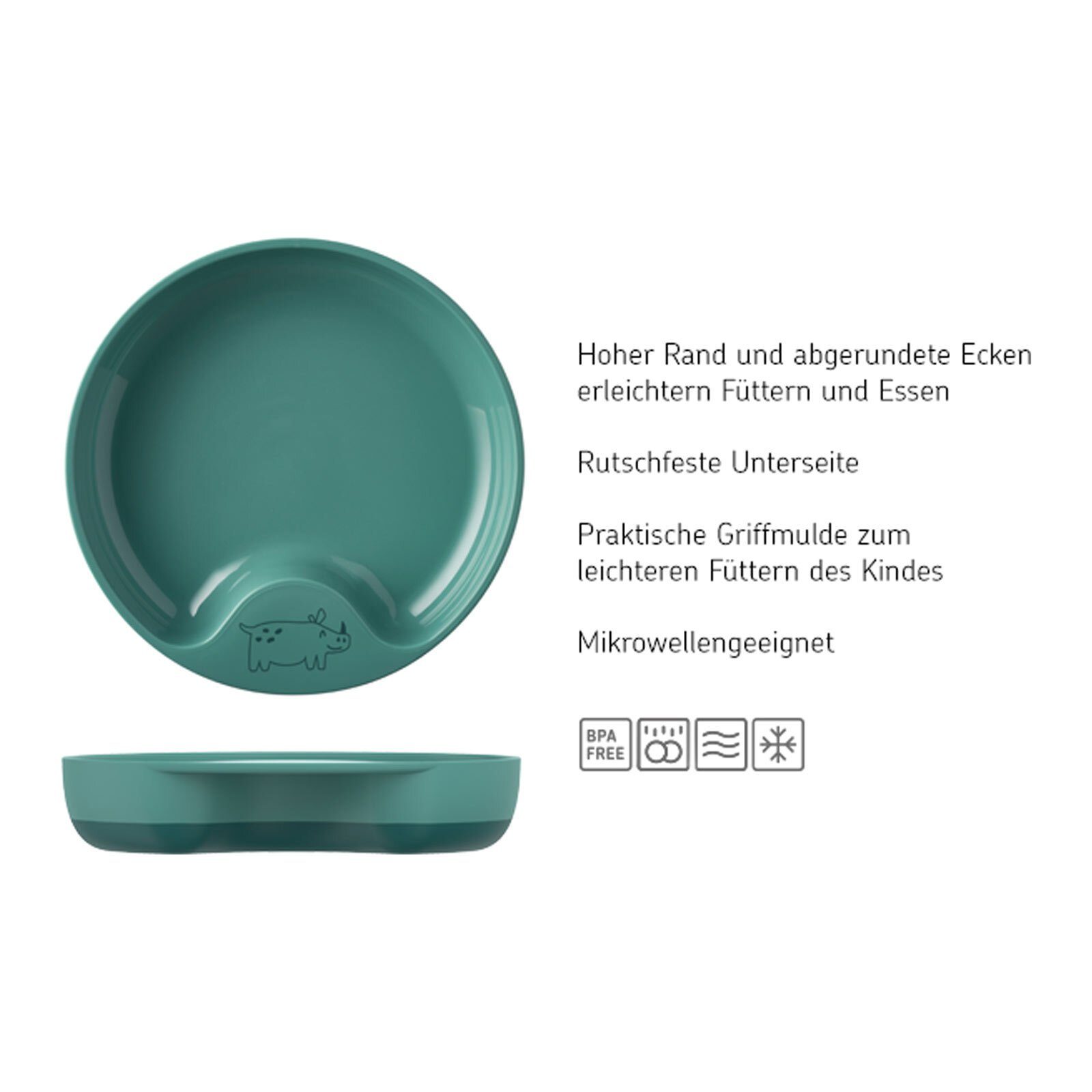 Mepal Teller Mio Lernteller ø 17,6 cm, (1 St)