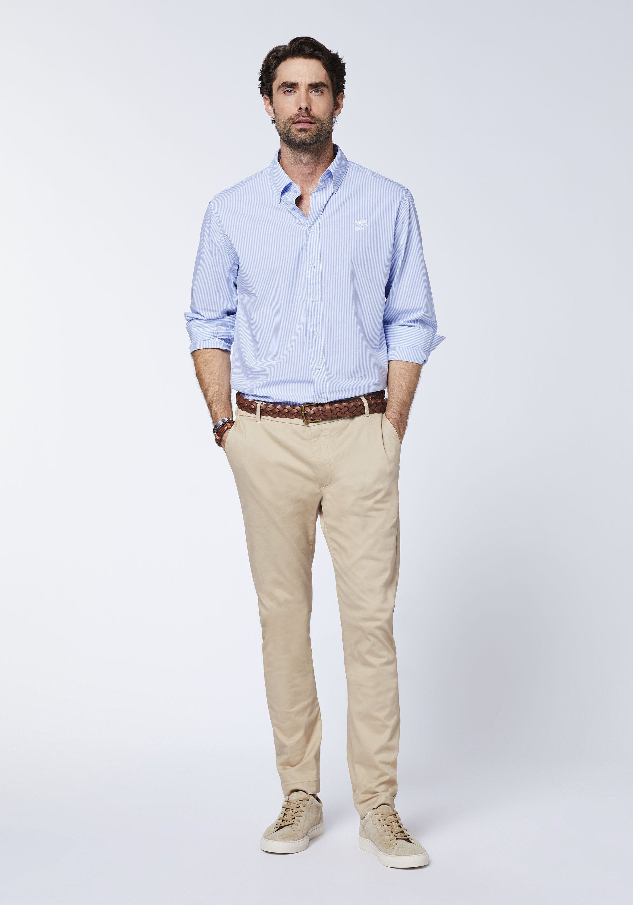 Polo Sylt Langarmhemd im Streifen-Look