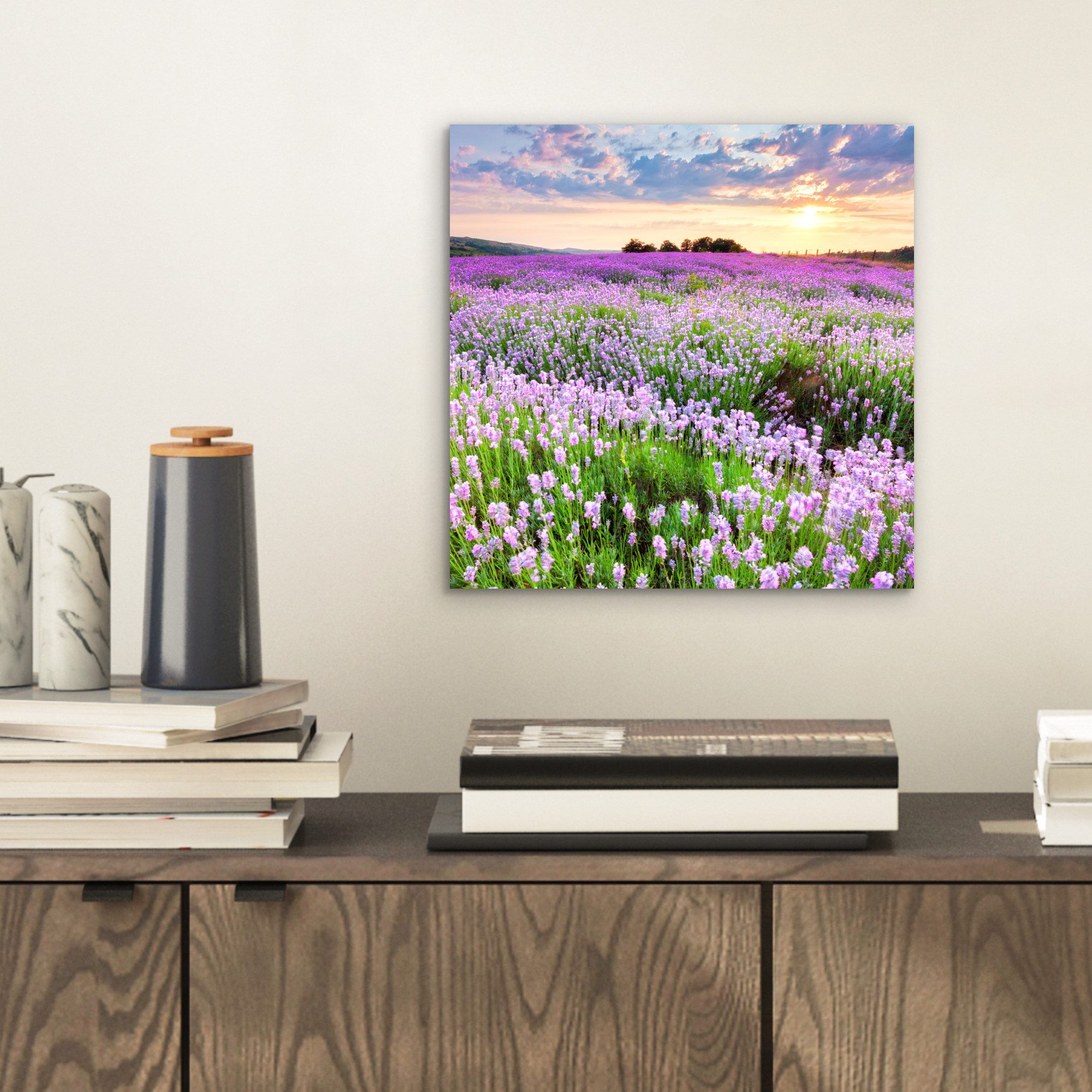 MuchoWow Metallbild Blumen - Lavendel - günstig online kaufen