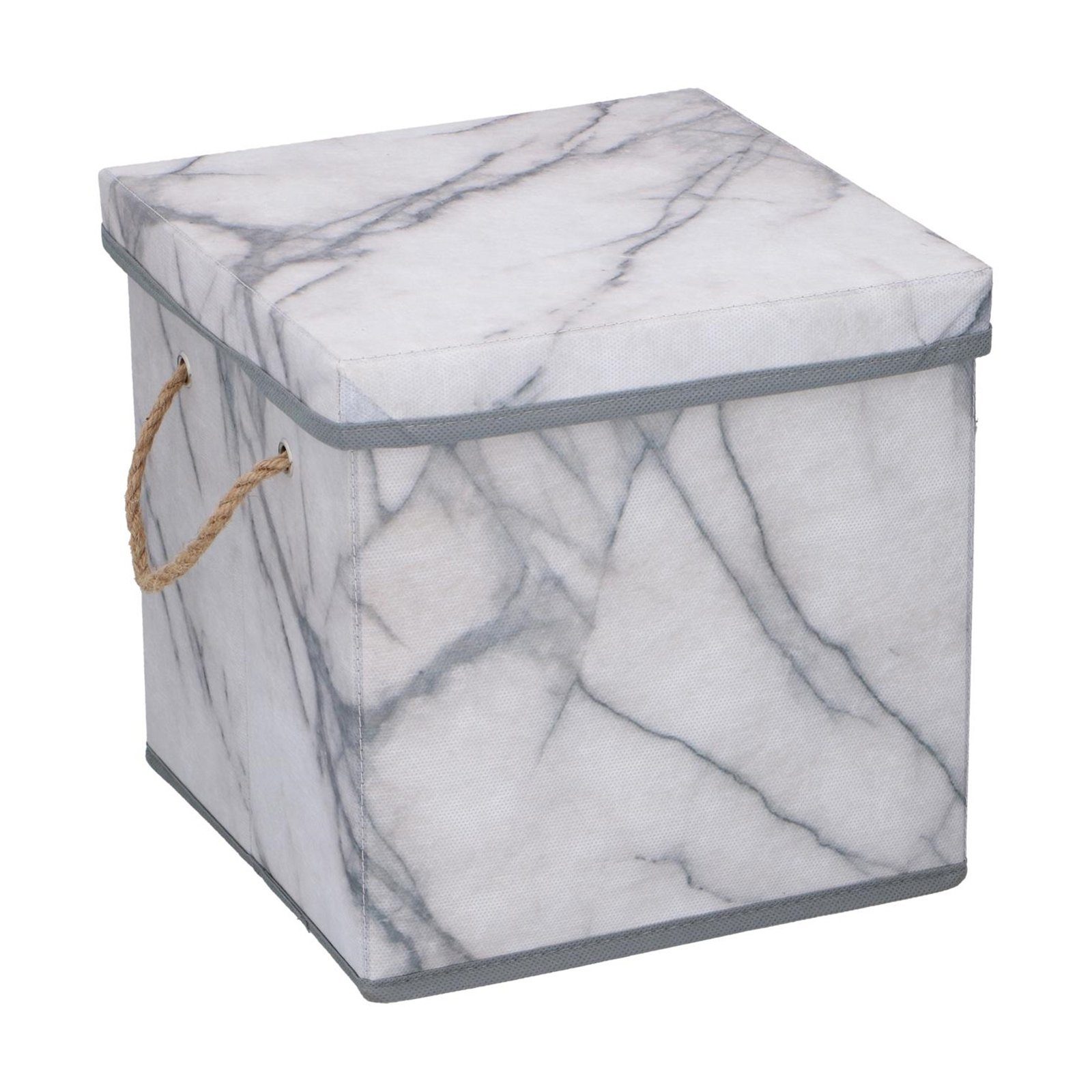 2 Stück Faltbox Hellblau 28 x 28 x 28 cm Aufbewahrungsbox faltbar mit