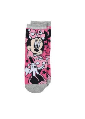 Disney Minnie Mouse ABS-Socken Kinder Mädchen Strümpfe Socken (2-Paar) mit Gummi-Noppen