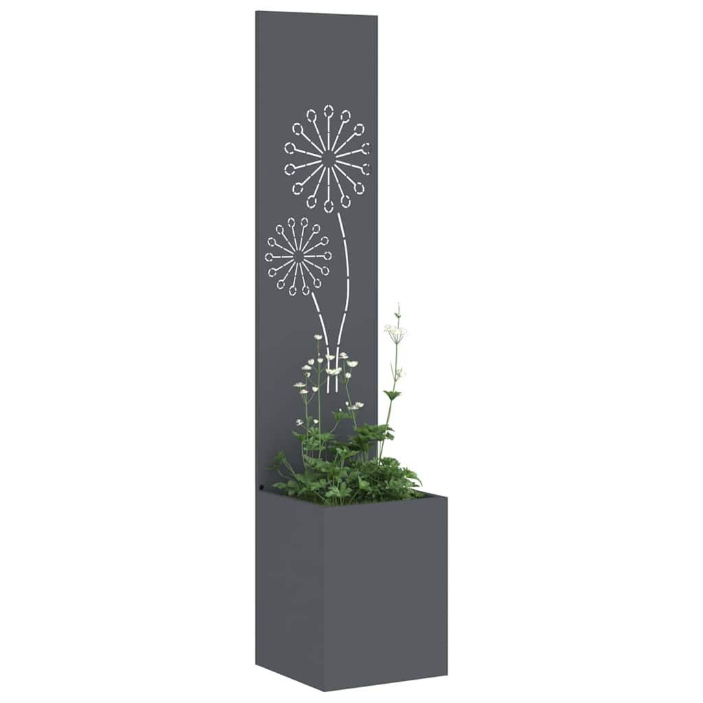 vidaXL Wandbild Garten Sichtschutz-Leinwand Anthrazit 32 x 32 x 150 cm, (1 St)