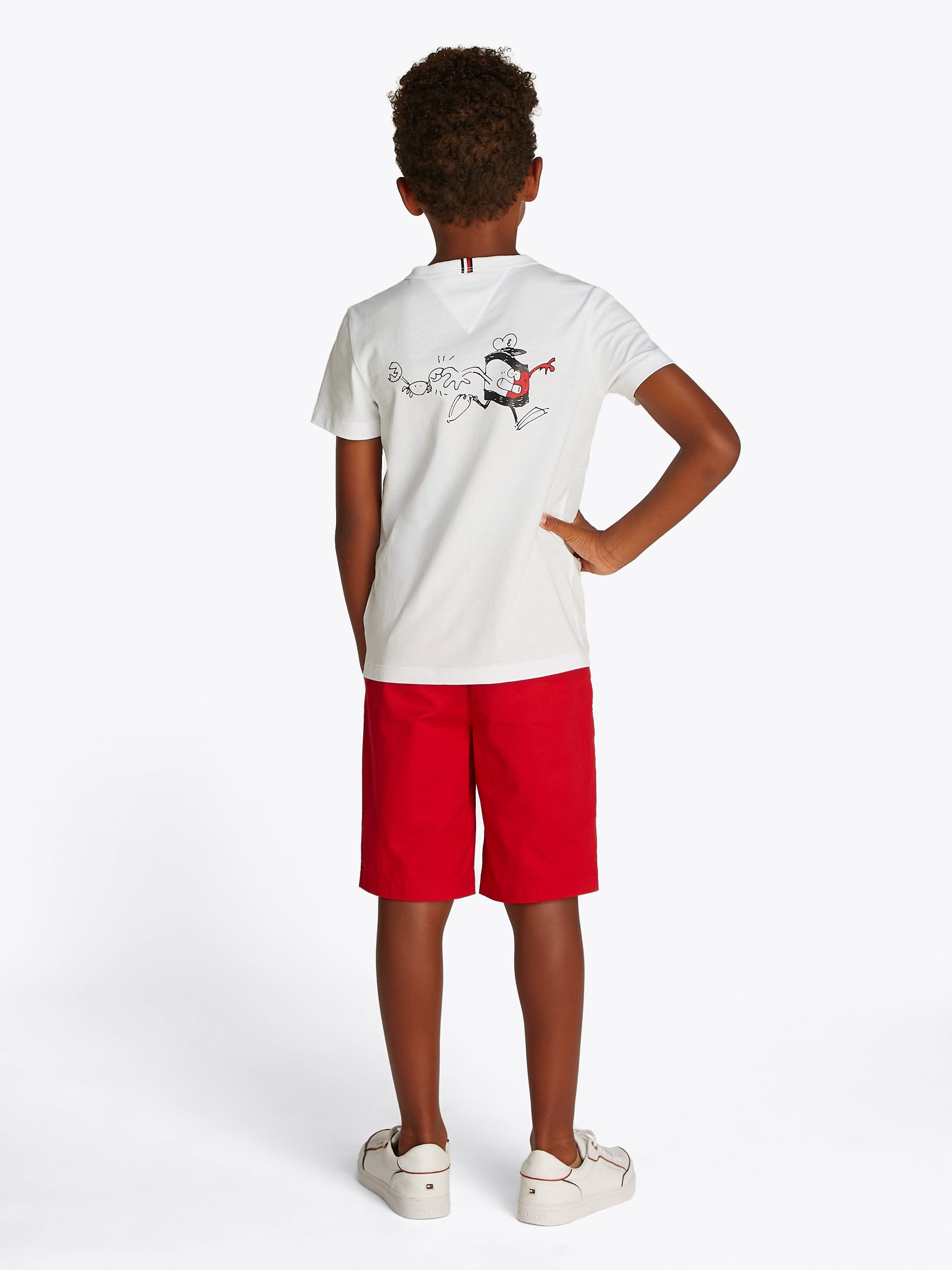 Tommy Hilfiger T-Shirt FLAG FUN TEE SS mit Grafik-Logo