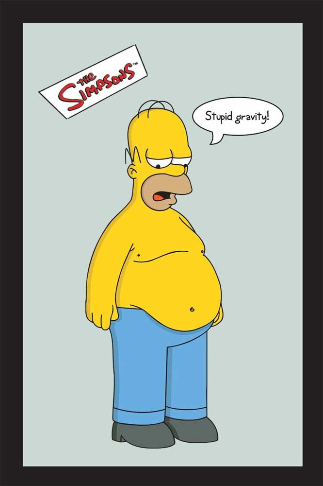 Dekospiegel Bedruckter Spiegel Simpsons, The Stupid Gravity