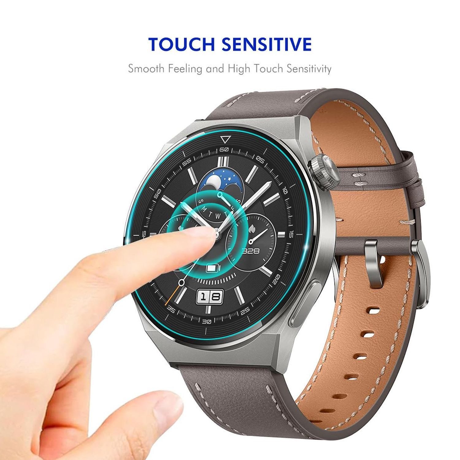 Wigento Displayschutzfolie Smartwatch für Samsung Galaxy Watch 9 / 8 44mm Plexiglas Display Clear für Samsung Galaxy Watch 9 / 8 44mm, HD Plexiglas Schutzfolie – Bild 5 von 5