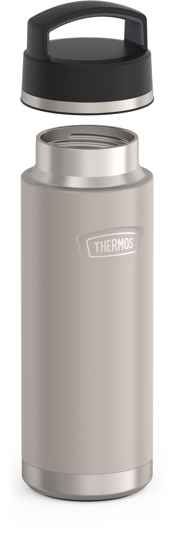 THERMOS Isolierflasche ICON BEVERAGE BOTTLE, Edelstahlkörper, spülmaschinenfest, 0,71l, 18h heiß & 24h kalt, extra große Öffnung, absolut dicht