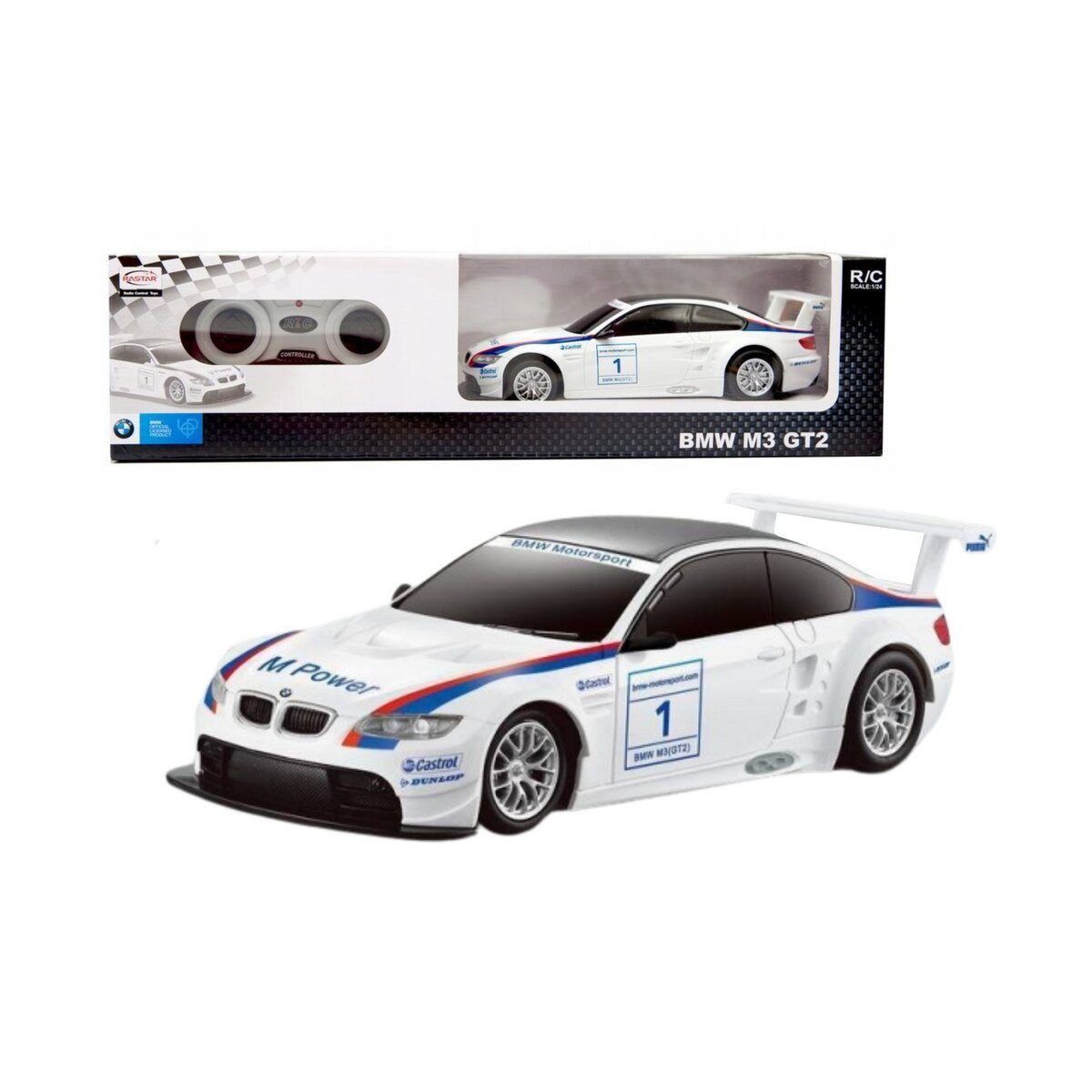 Wisam RC-Auto BMW M3 GT2 Sportwagen ferngesteuertes Auto RC Weiß 1:24