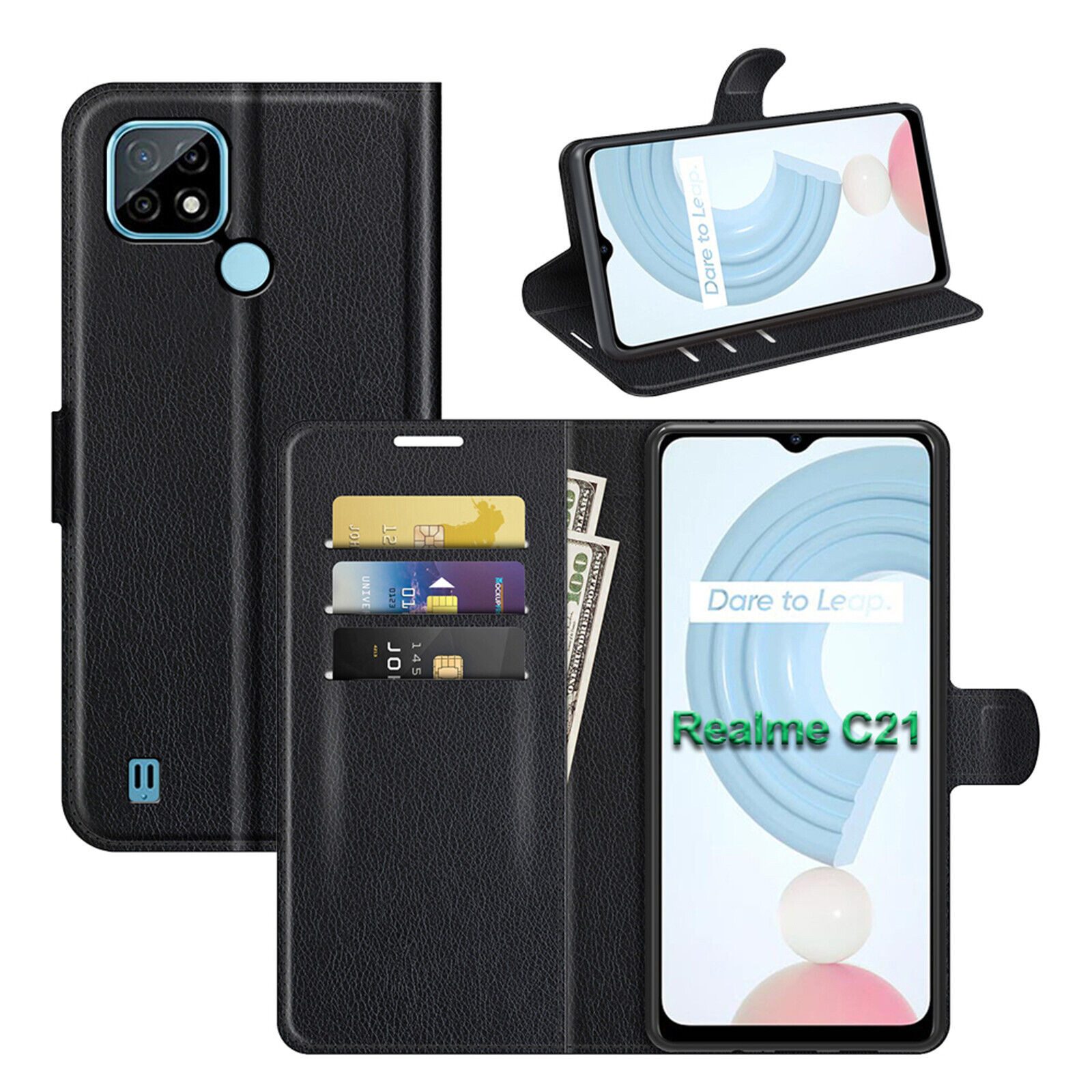 betterfon Smartphone-Hülle Handytasche für Realme Schutzhülle Klapphülle Flip Case Etui Book, 3-Schicht-Hülle: Stoßfest + kratzresistent mit Passform