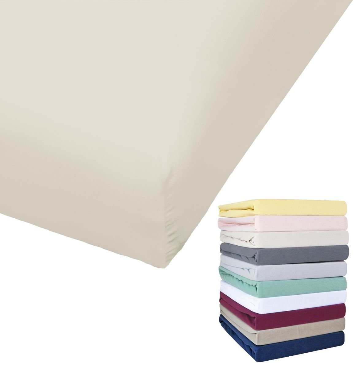 BIERBAUM Spannbettlaken JACK by Bierbaum große Auswahl 27cm Steghöhe, Jerse günstig online kaufen