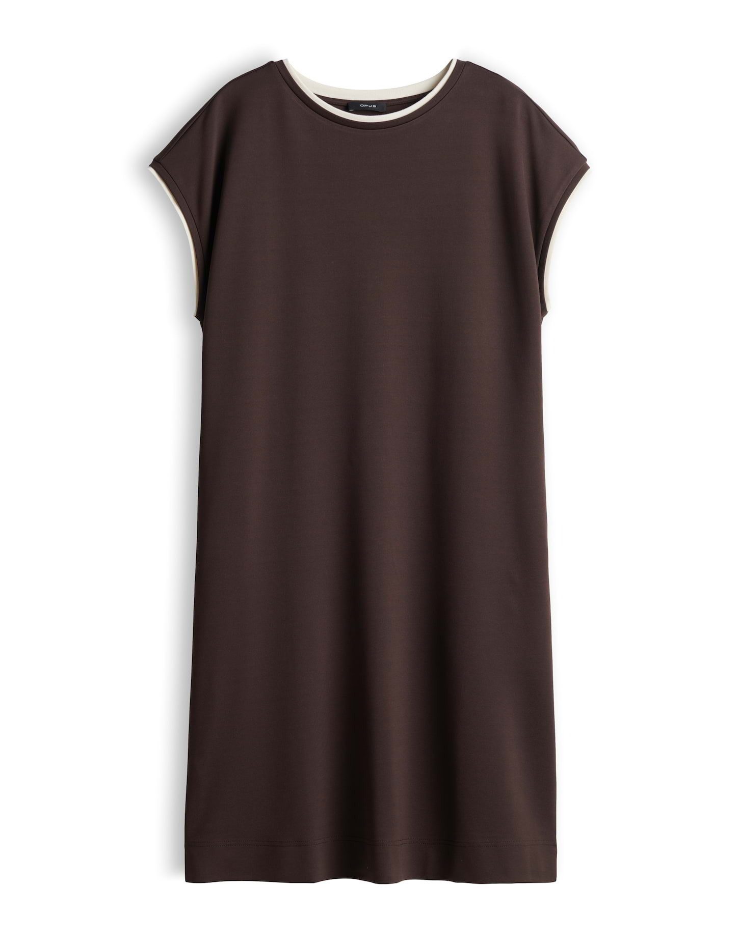 OPUS Shirtkleid mit kontrastfarbener Paspel Lockerer Fall mit praktischen Taschen