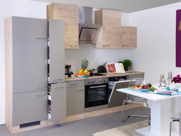 Flex-Well Küchenzeile Riva, mit E-Geräten, Gesamtbreite 310 cm